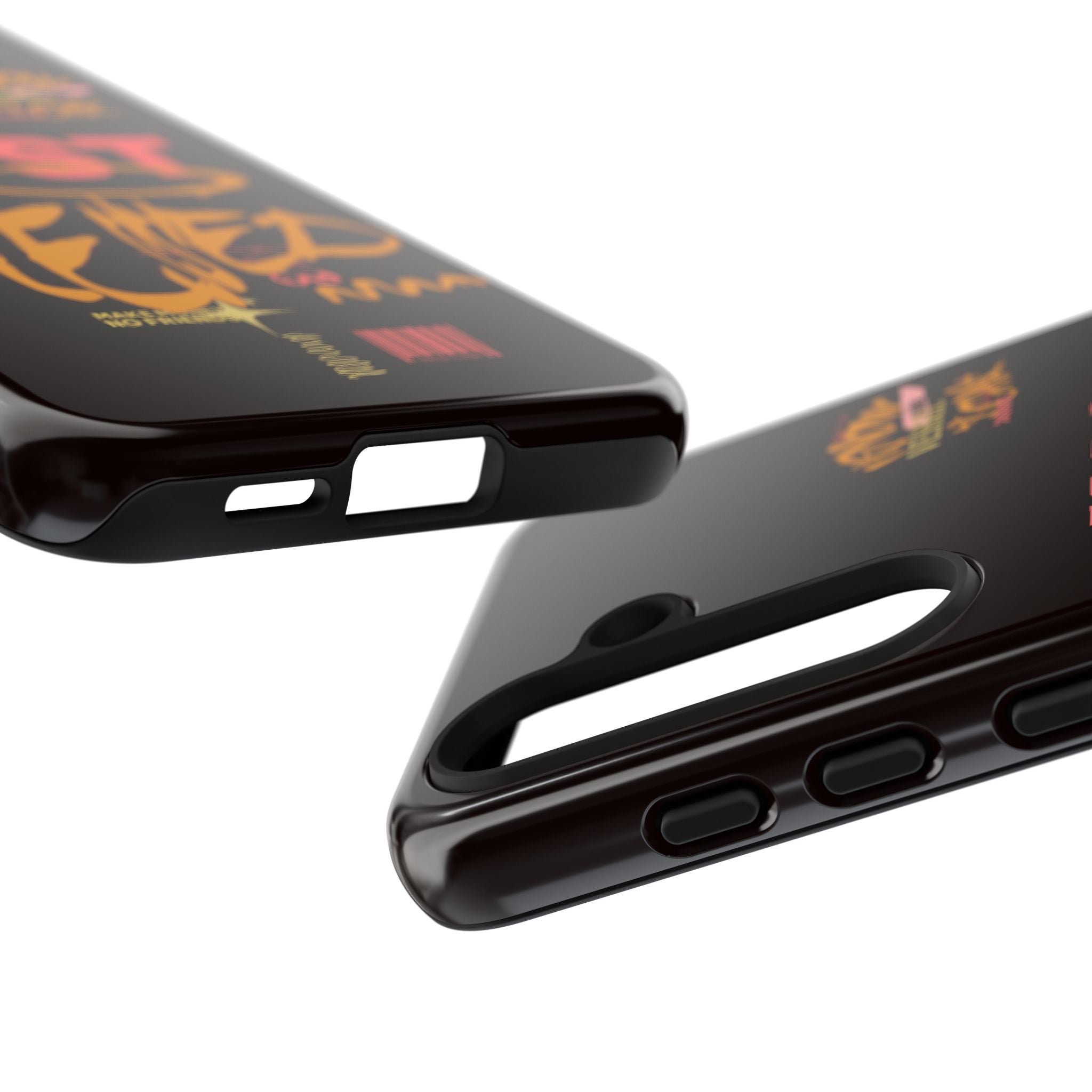 Phone Case — "Just Blessed" Bold Typographic Black Protective Case