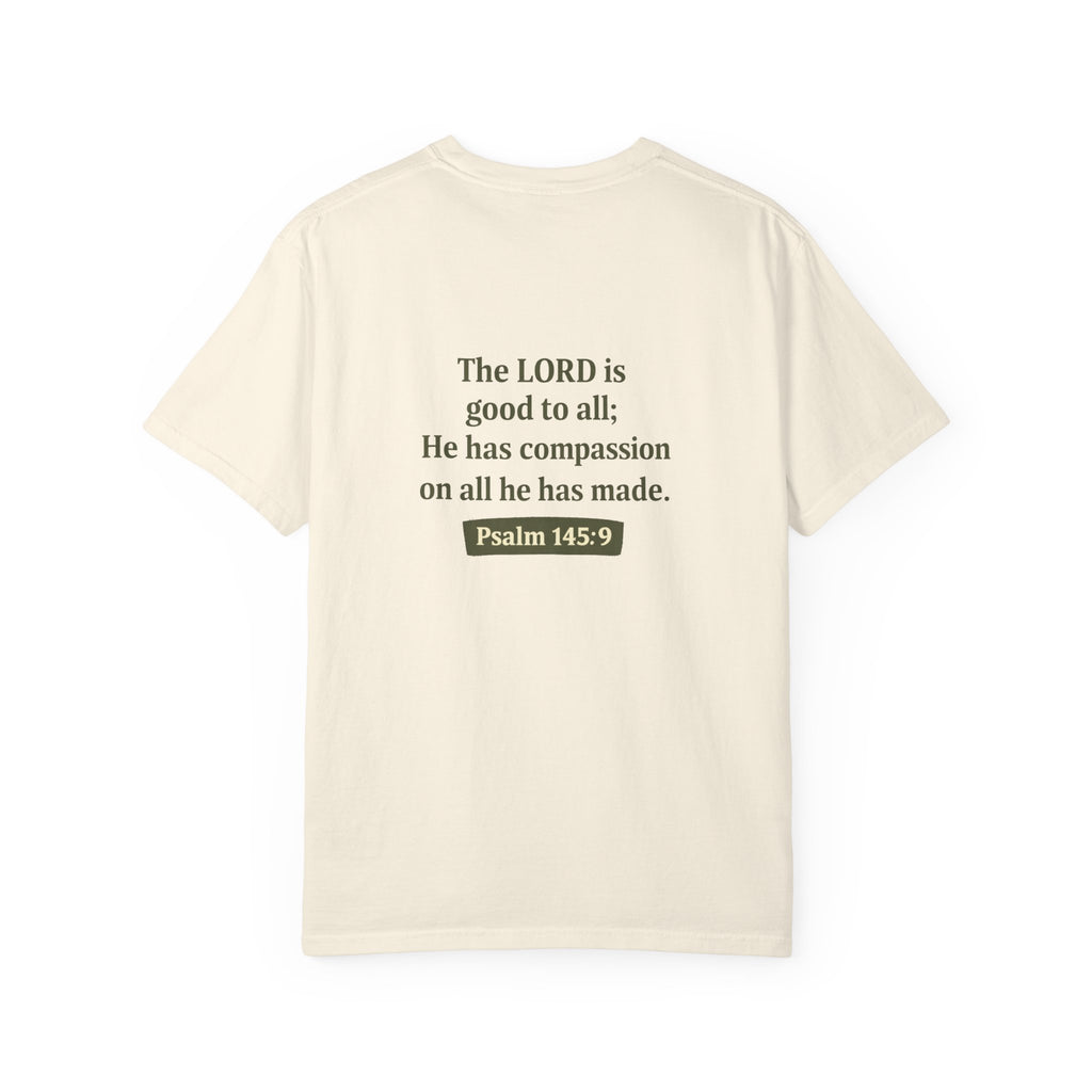 Compassion for All Creation T-Shirt — Psalm 145:9 Christian Graphic Tee,  Matching Pet Apparel Available