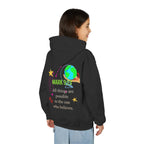 Youth Hoodie — “Little Vessels” Princess Christian Kids Sweatshirt (Mark 9:23, All Things Possible)