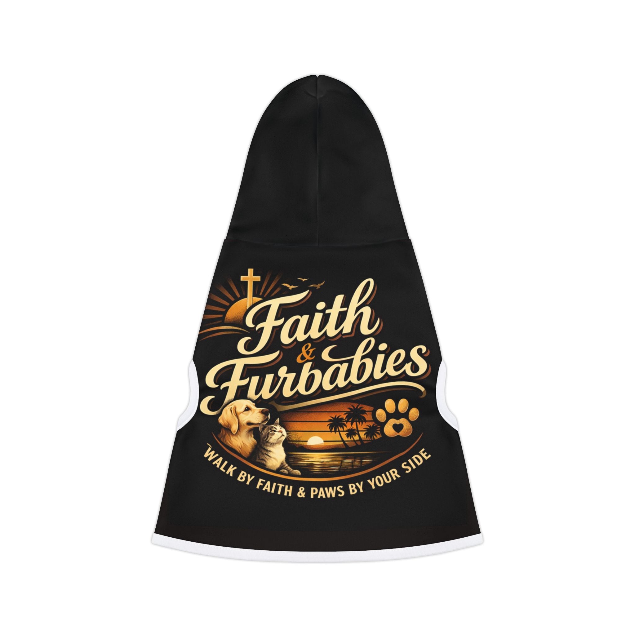 Faith & Furbabies Pet Hoodie — 'Walk by Faith & Paws by Your Side' Dog Hoodie