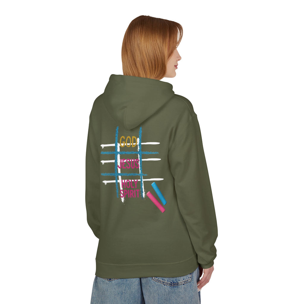 Tic Tac Toe Trinity Hoodie - God Jesus Holy Spirit