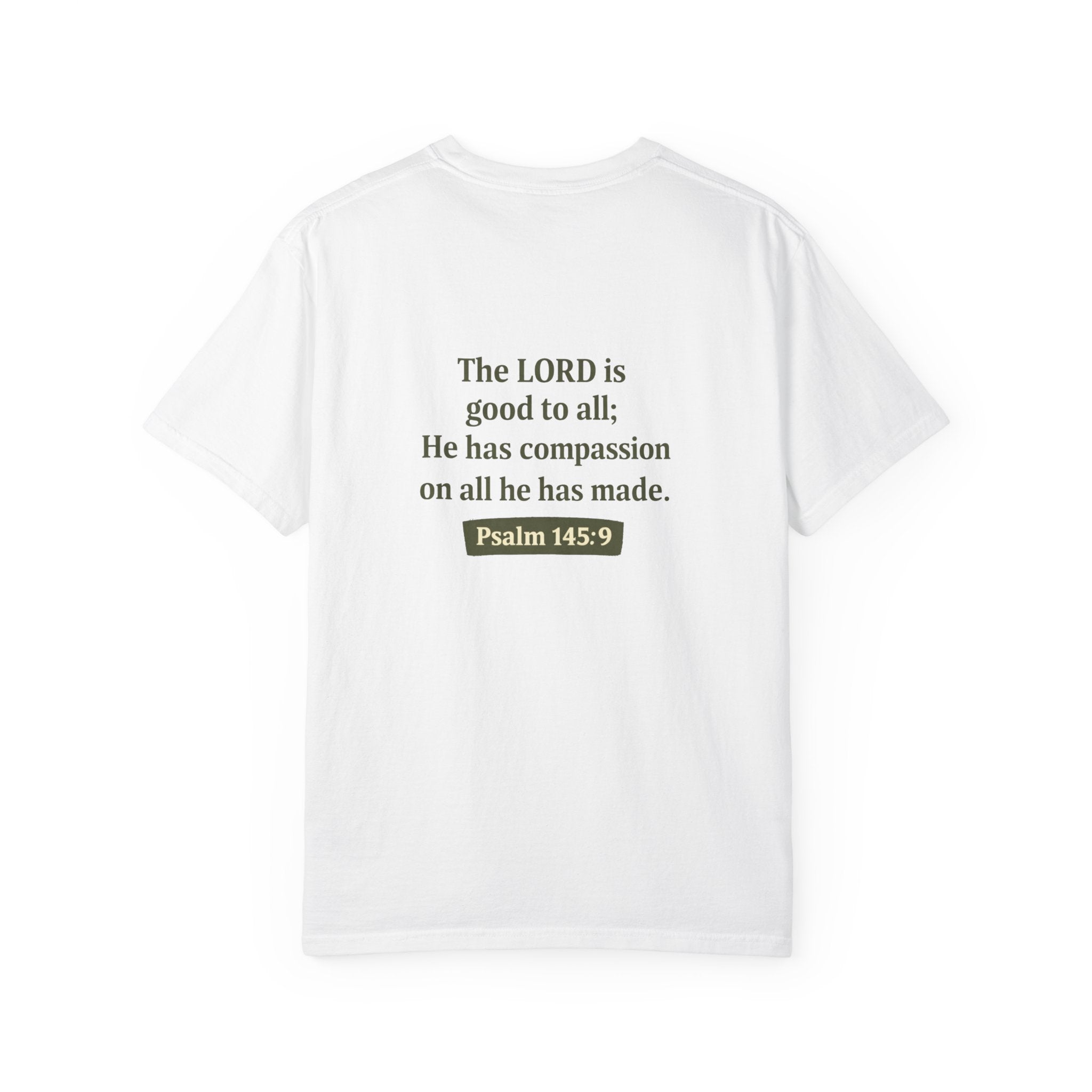 Compassion for All Creation T-Shirt — Psalm 145:9 Christian Graphic Tee,  Matching Pet Apparel Available