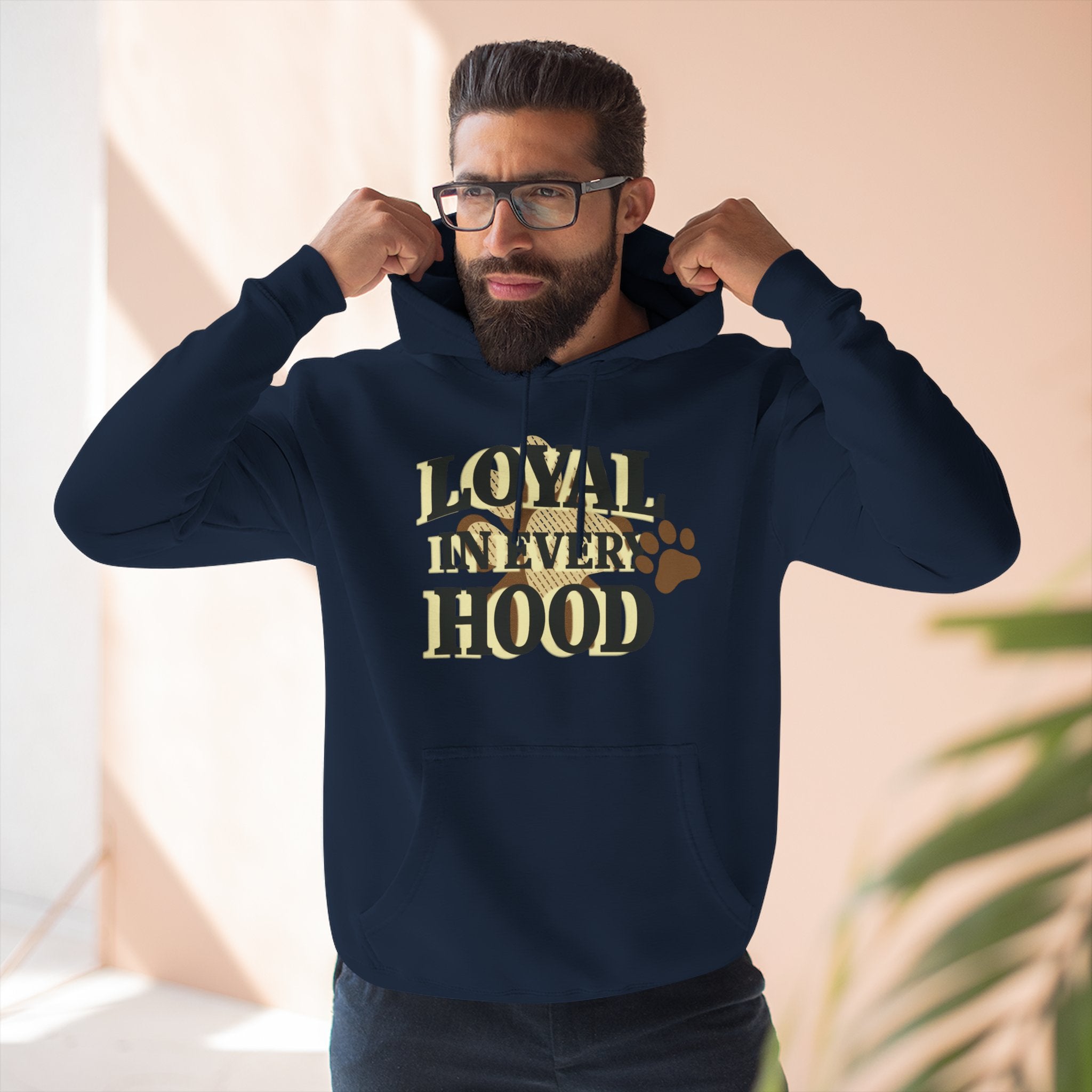 Dog Hoodie — "Loyal in Every Hood" Fleece Three-Panel
