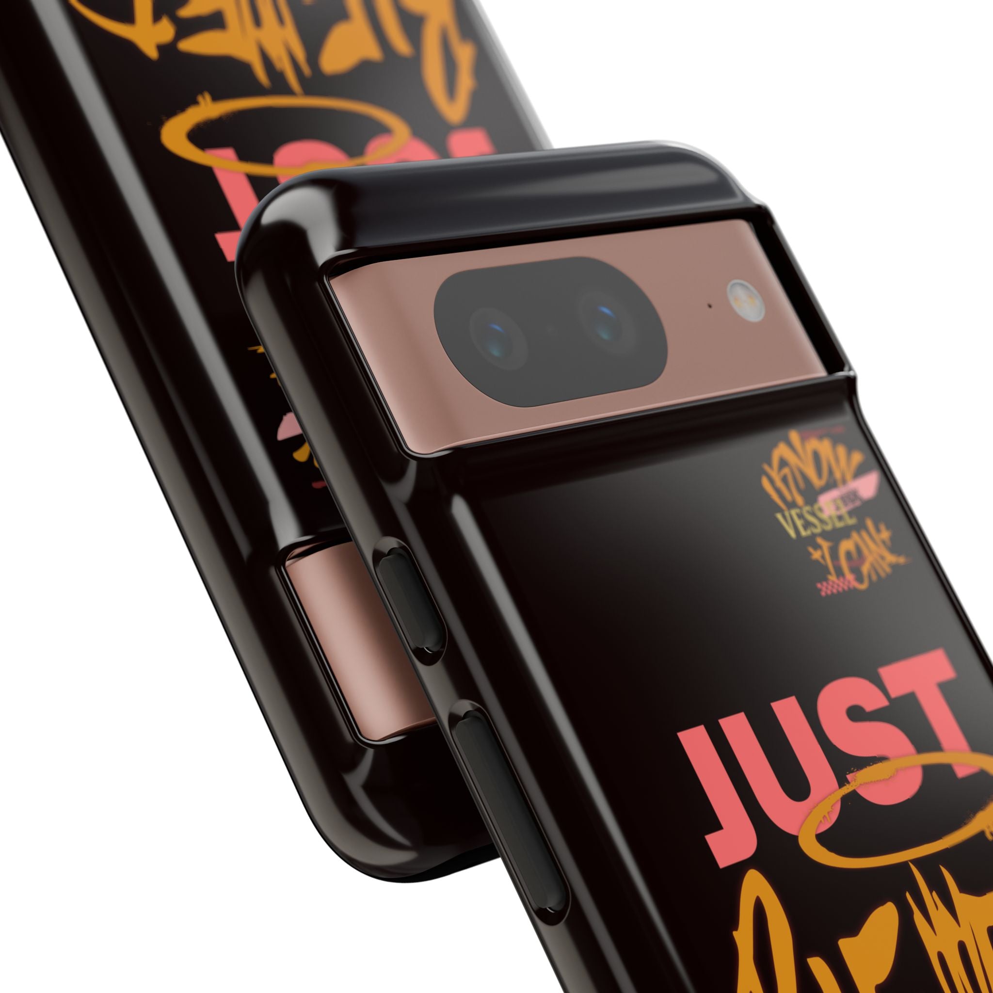 Phone Case — "Just Blessed" Bold Typographic Black Protective Case