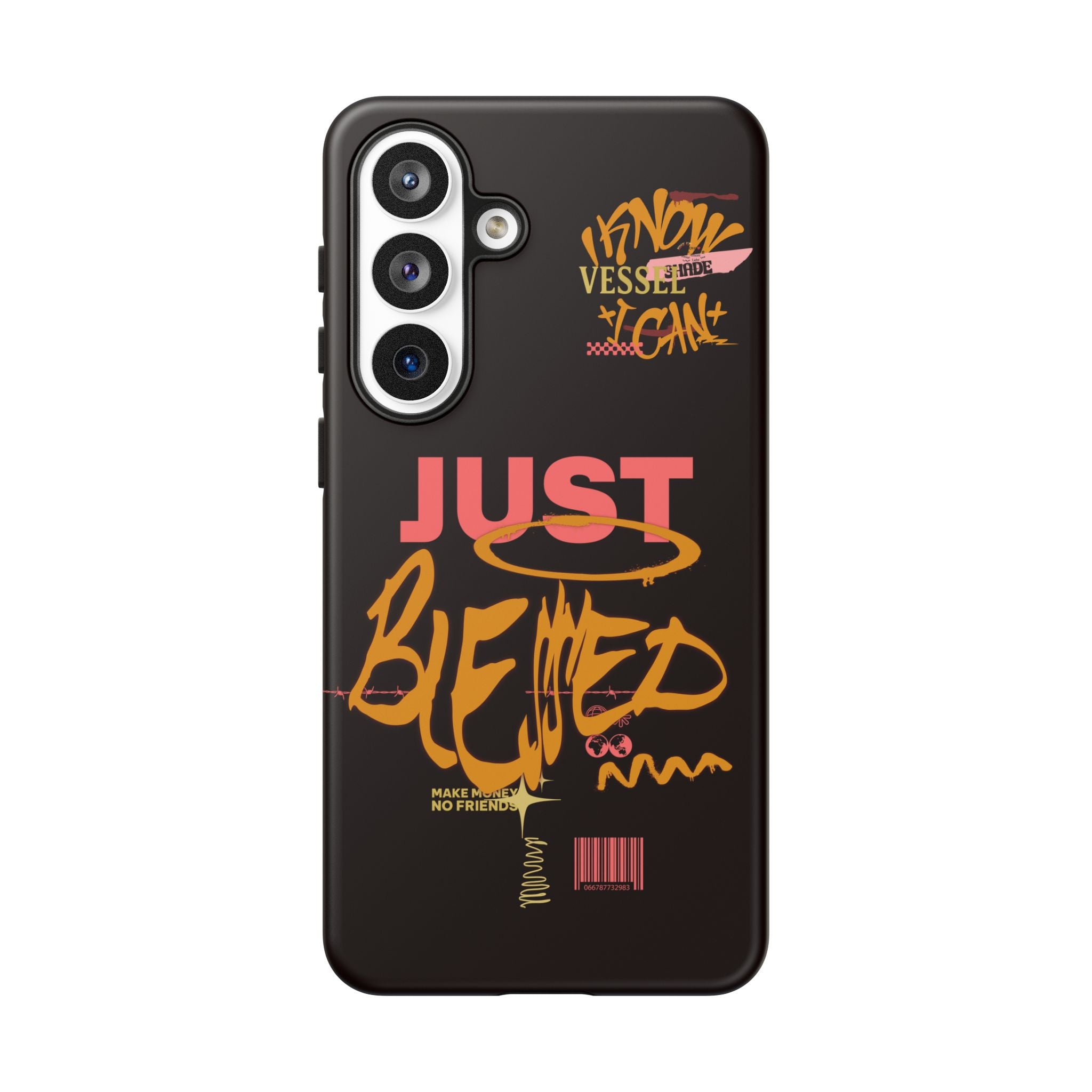 "Just Blessed" Bold Graffiti Typographic Protective Phone Case