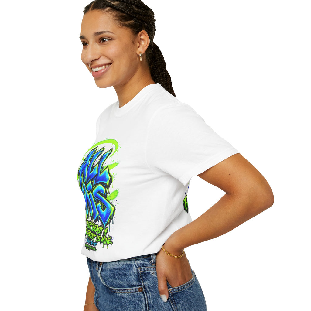 All His Graffiti T-Shirt — Psalm 50:10 Inspirational Christian Tee