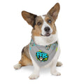 Graffiti 'FFB' Pet Bandana Collar – Neon Paw Print Dog Bandana