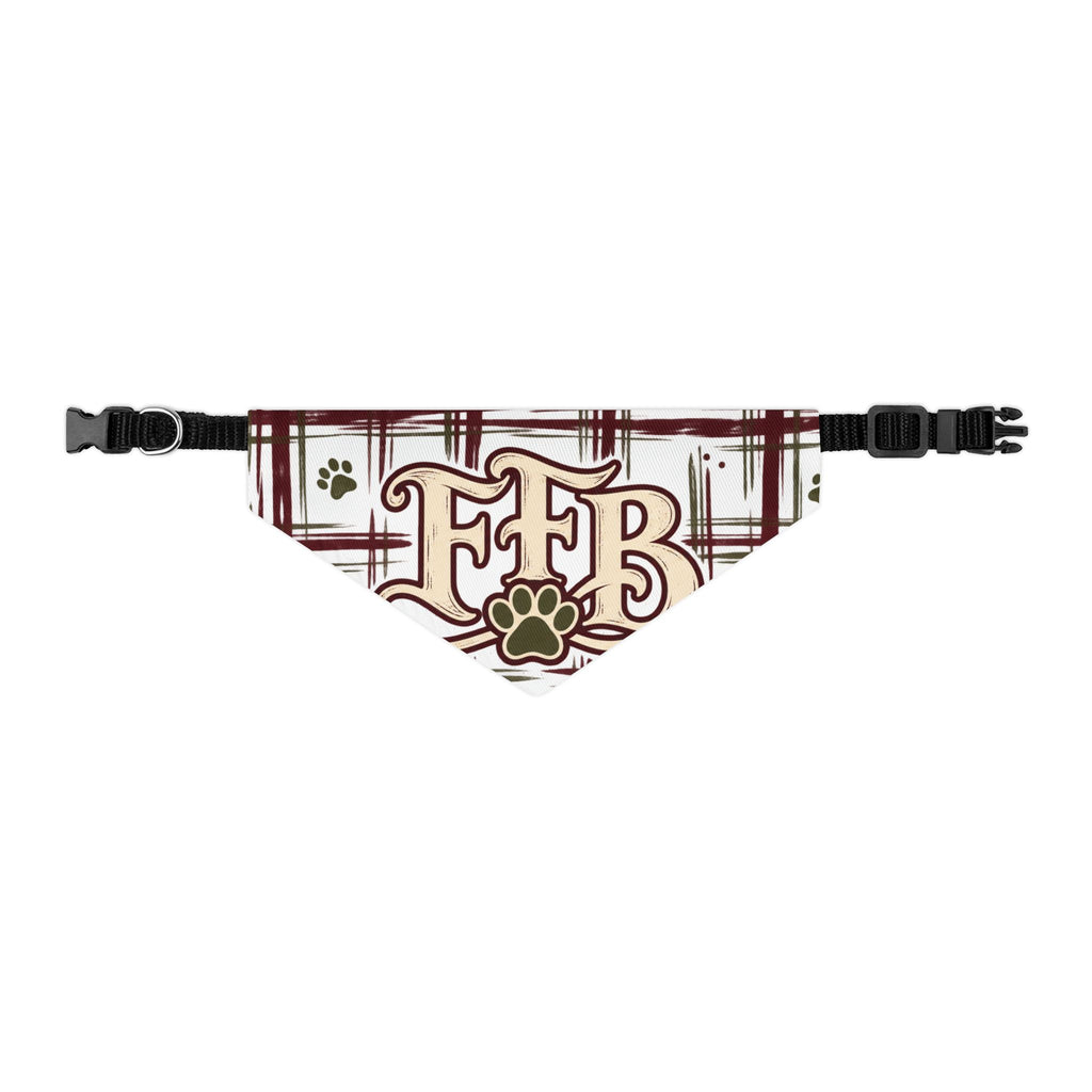 FFB Plaid Paw Pet Bandanna Collar