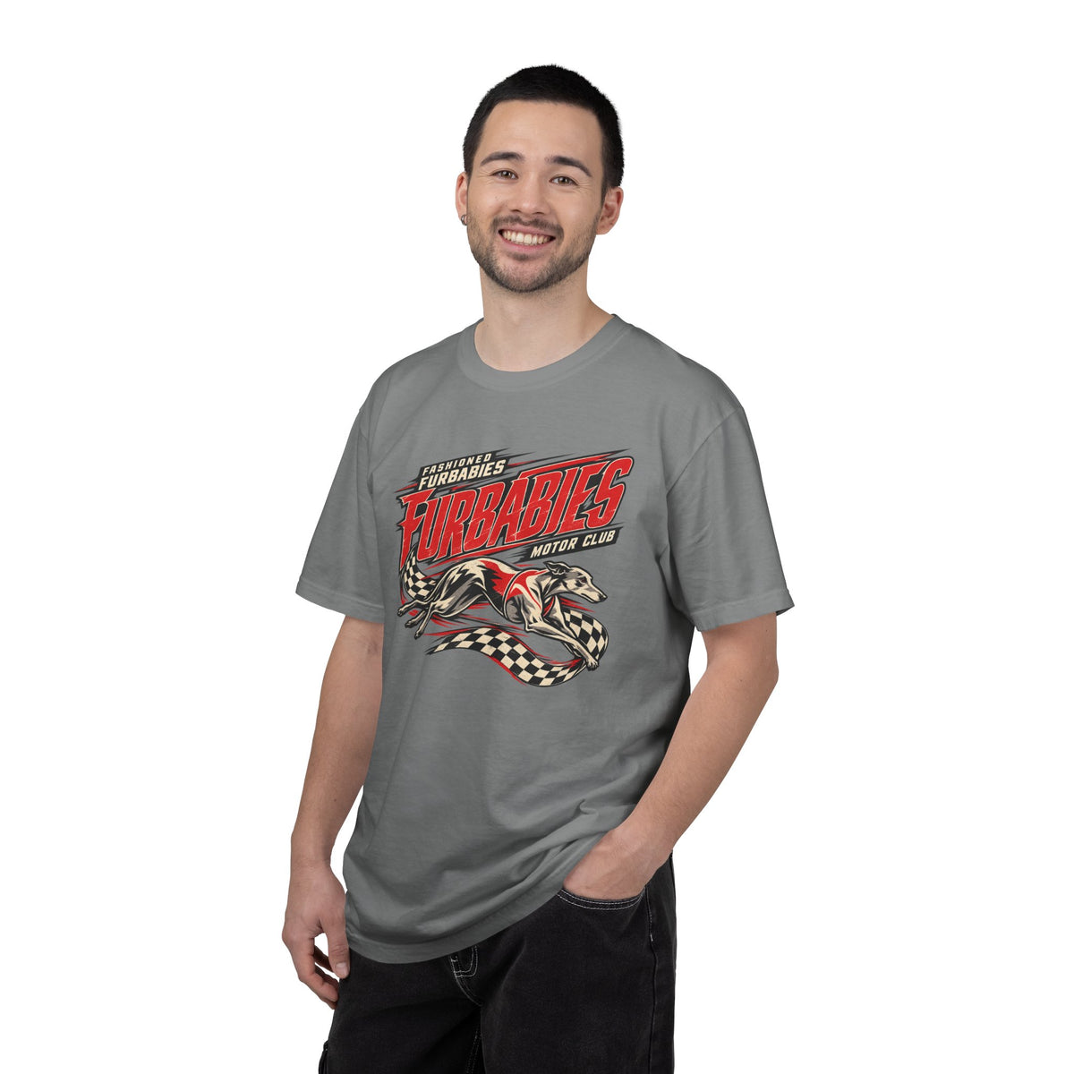 Fur Babies Vintage Racing Graphic T-Shirt
