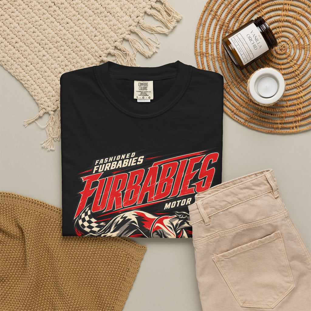 Fur Babies Vintage Racing Graphic T-Shirt