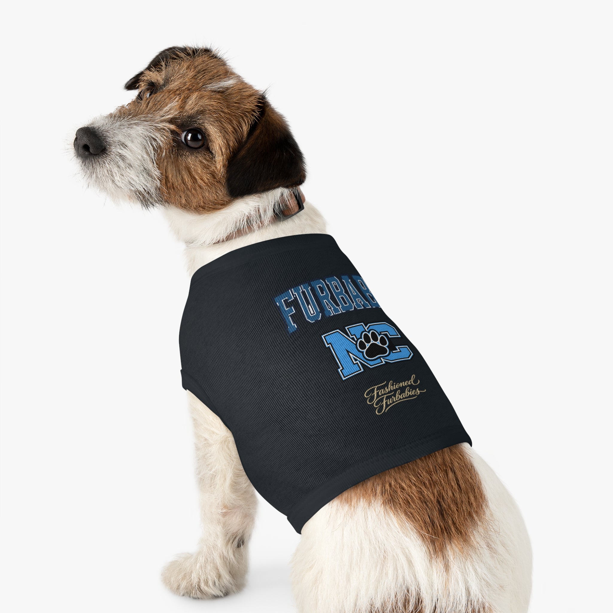 Furbaby NC Paw Print Pet Tank — Nort Carolina Cute College-Style Dog Shirt