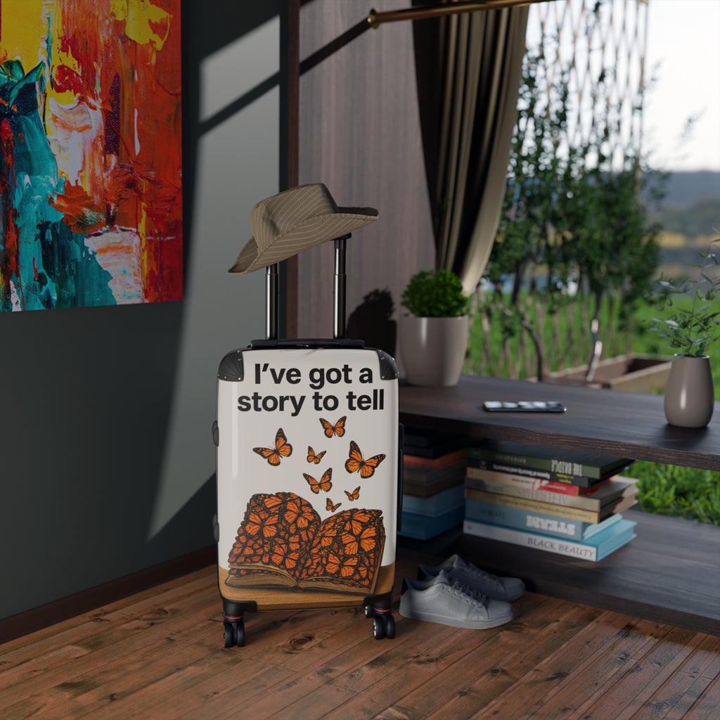 Suitcase - "I've Got a Story to Tell" Butterflies Travel Luggage Cover