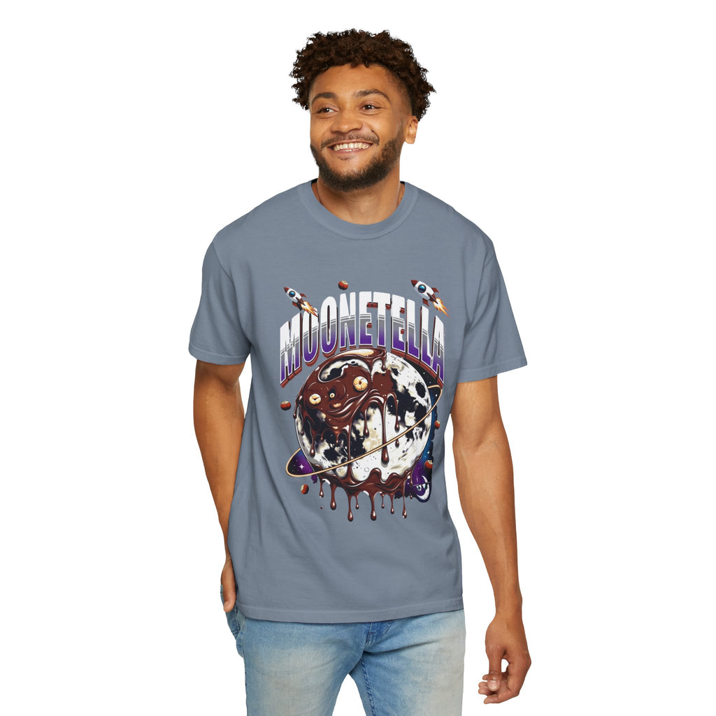 Moonetella T-Shirt — Retro Space Chocolate Moon Graphic Tee (Artemis II Mission Tribute)