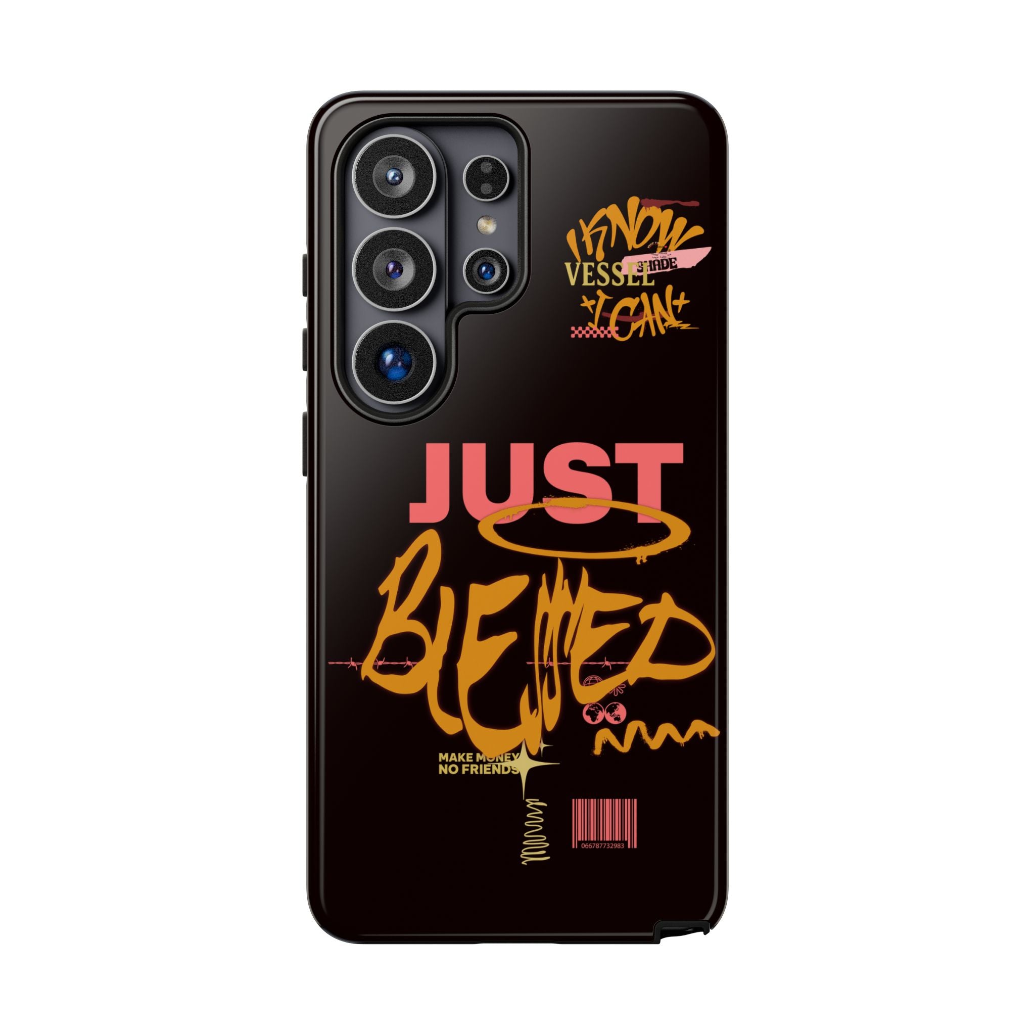 "Just Blessed" Bold Graffiti Typographic Protective Phone Case