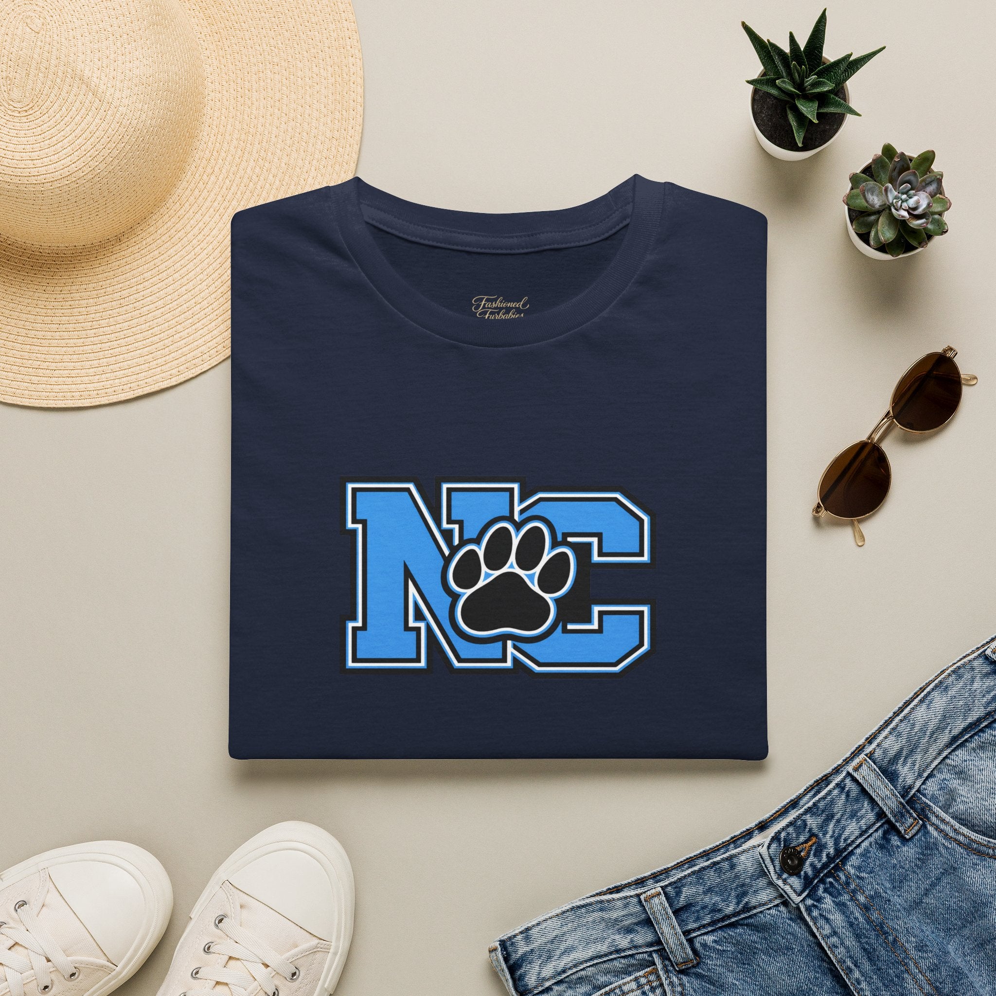 North Carolina Atlanta California Pet Bandana Tee — Matching Scripture on Back