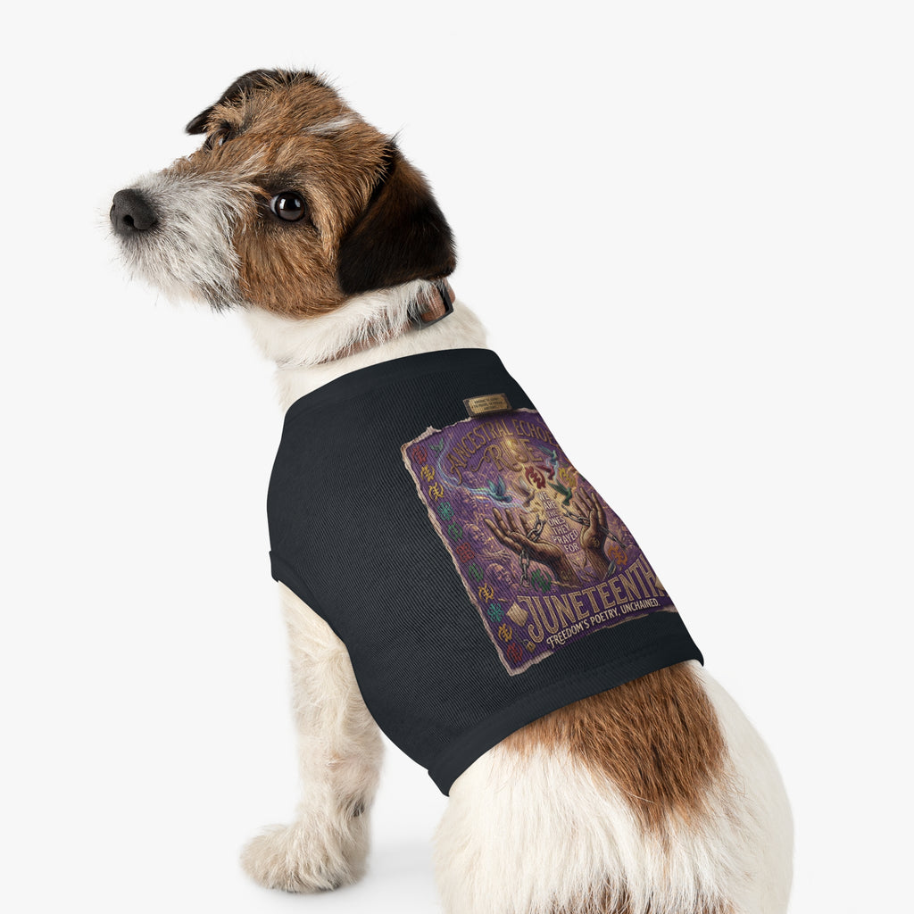 Juneteenth Pet Tank Top — Black History Celebration Dog Tee ("June 1865")
