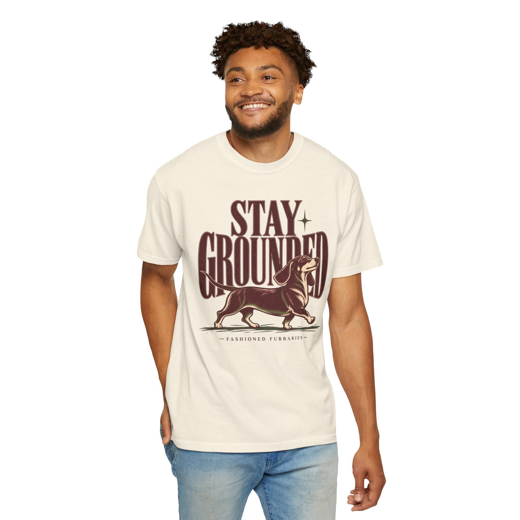 Stay Grounded Dachshund T‑Shirt — Vintage Dog Lover Tee