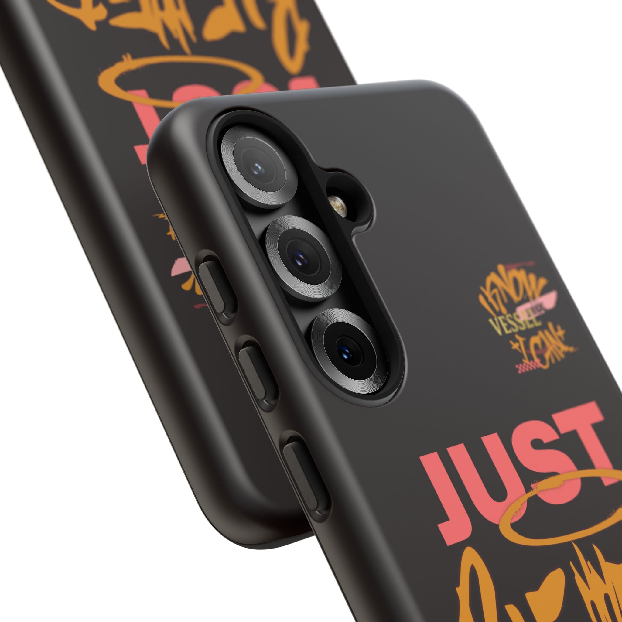 Phone Case — "Just Blessed" Bold Typographic Black Protective Case