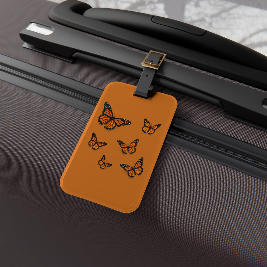 Monarch Butterfly Luggage Tag – Orange Travel ID Tag
