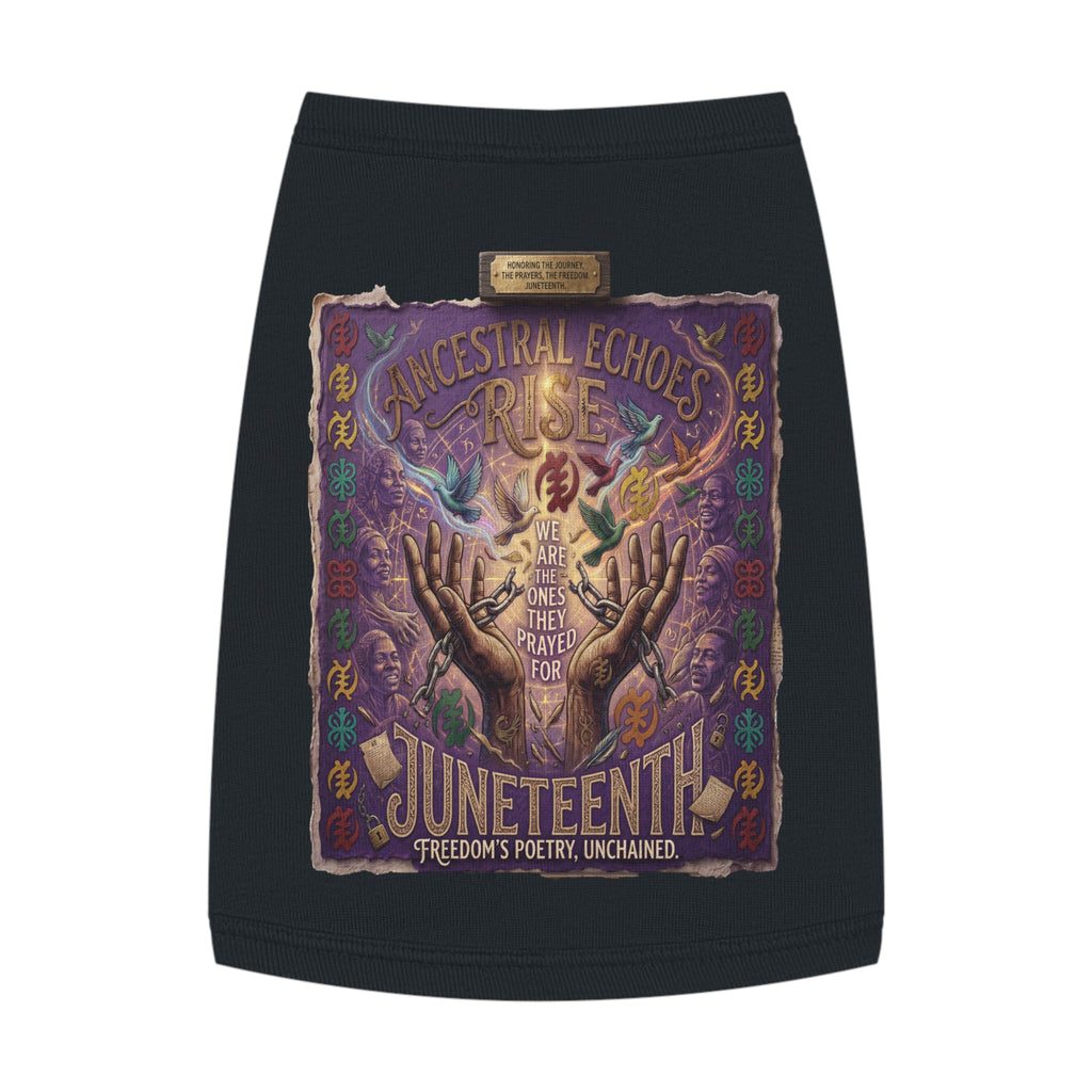 Juneteenth Pet Tank Top — Black History Celebration Dog Tee ("June 1865")