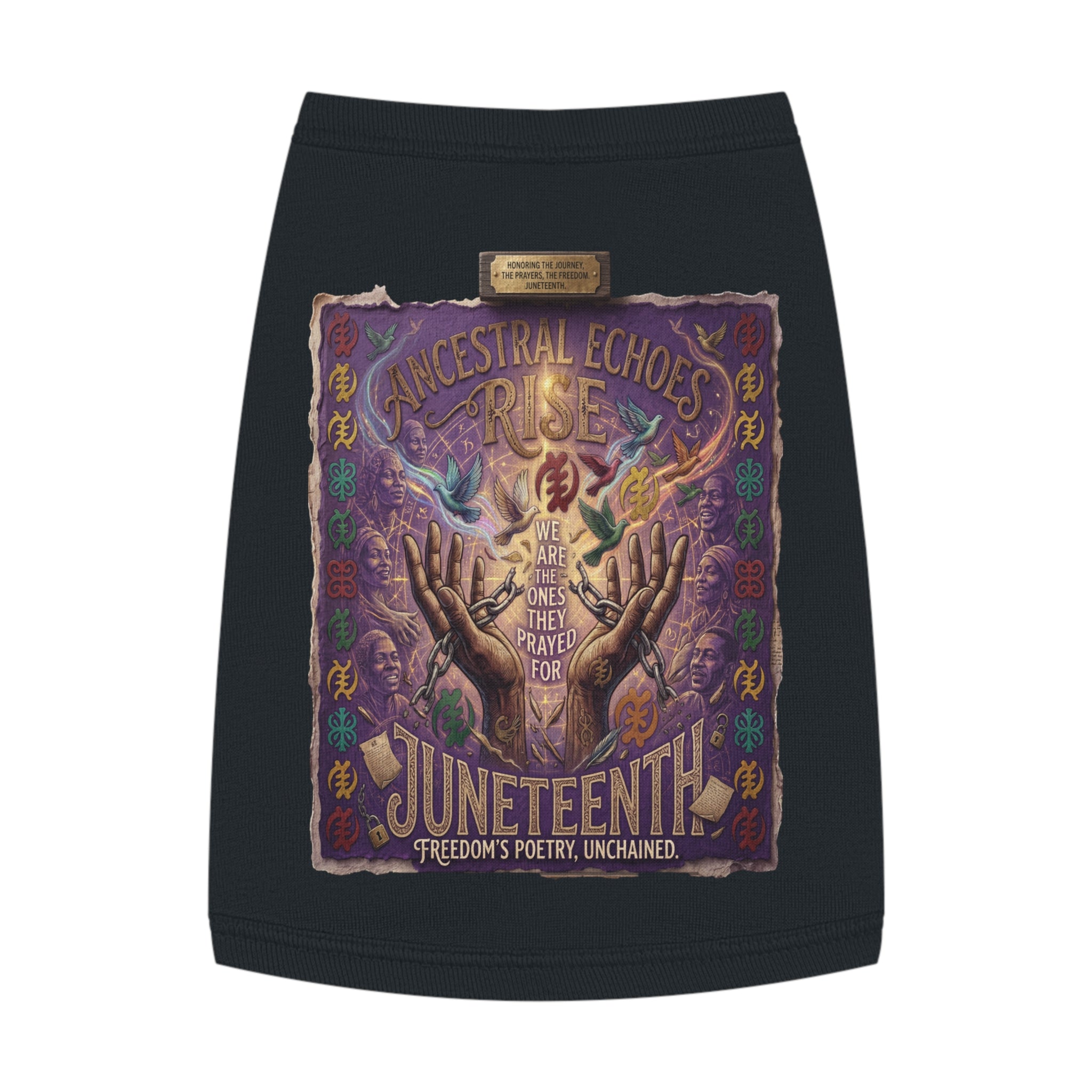 Juneteenth Pet Tank Top — Black History Celebration Dog Tee ("June 1865")