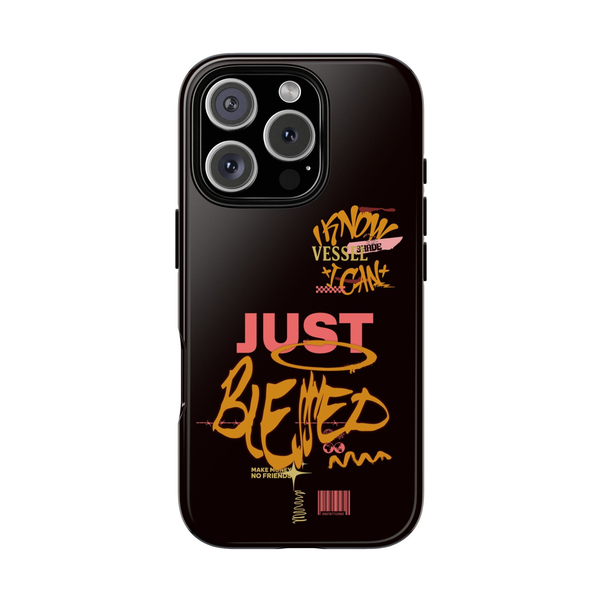"Just Blessed" Bold Graffiti Typographic Protective Phone Case