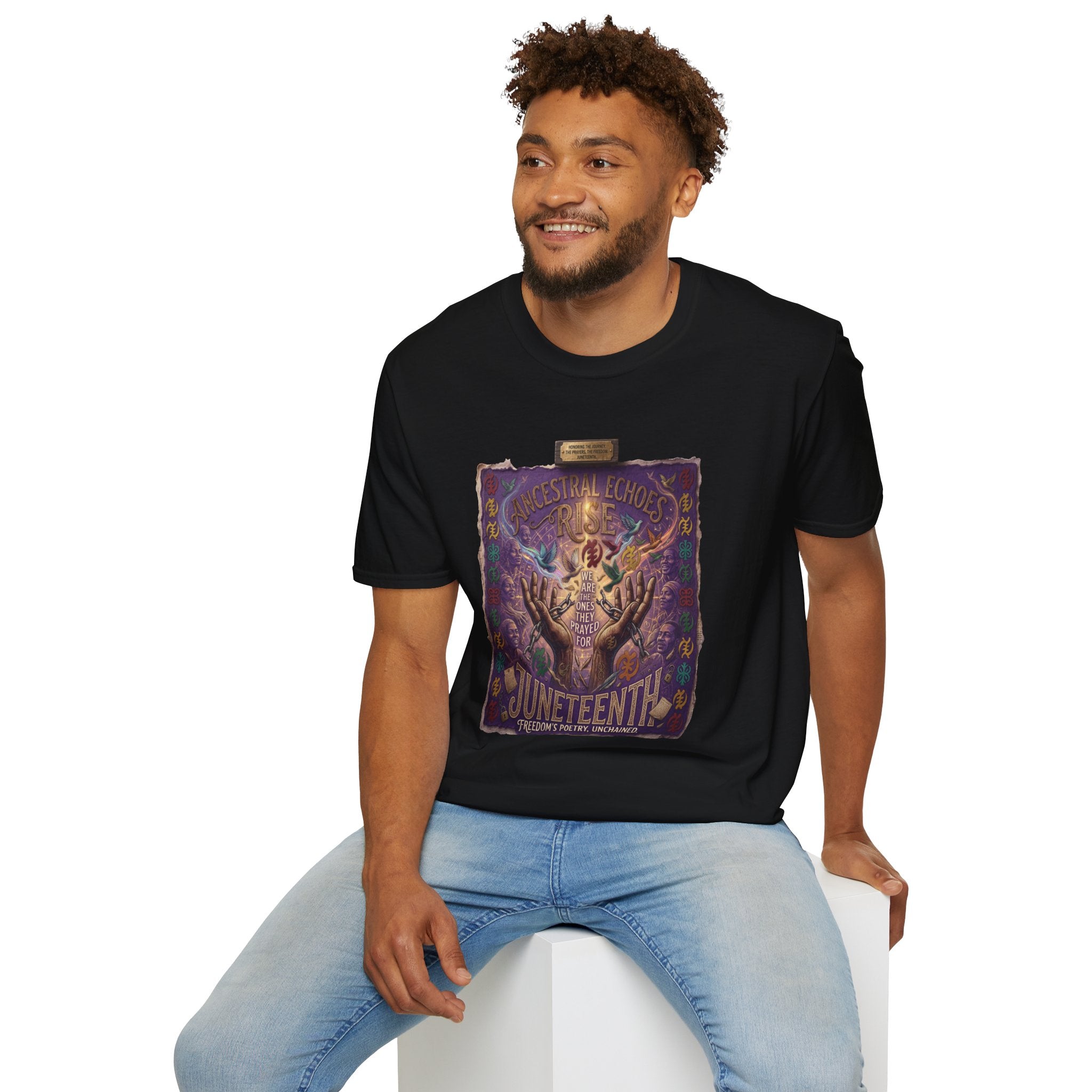 Juneteenth Distressed T-Shirts | Black History & Freedom Pride Tees (Set of 3 Designs)Matching Pet Apparel
