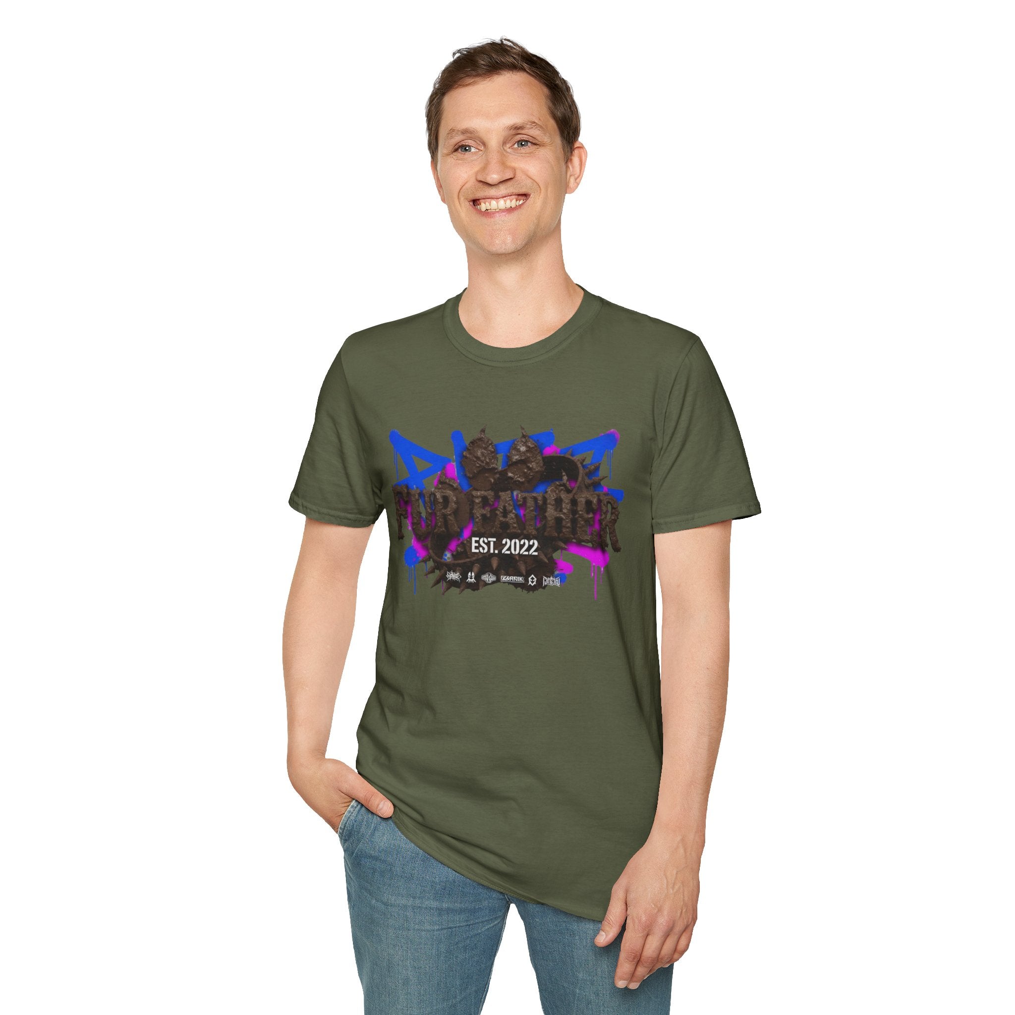 Graffiti Fur Father Punk T-Shirt — "PUNKER" Est. 2022 Urban Streetwear