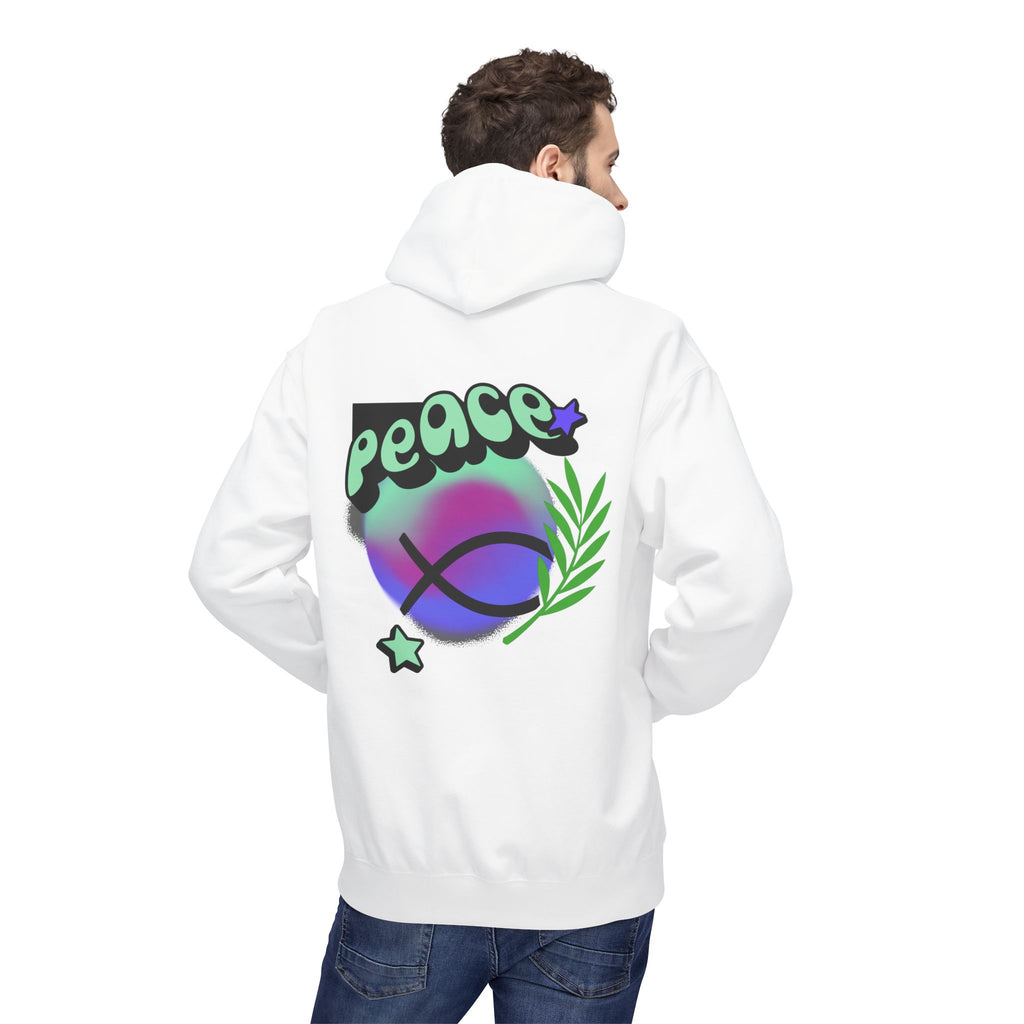 Peace Vibes Hoodie — 'Peace' Graphic Pullover (1995 Retro Earth Design)