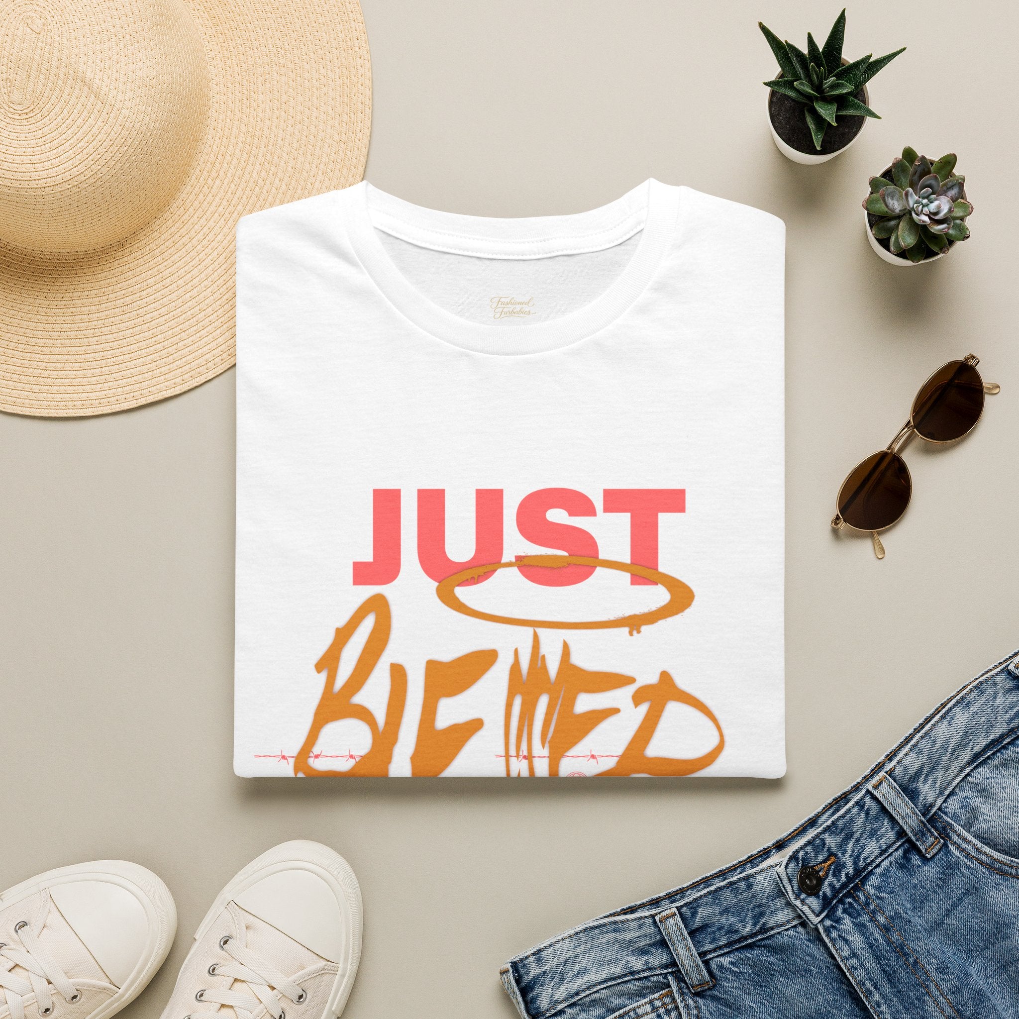"Just Blessed" Graffiti Graphic Tee — Urban Faith Inspirational T-Shirt