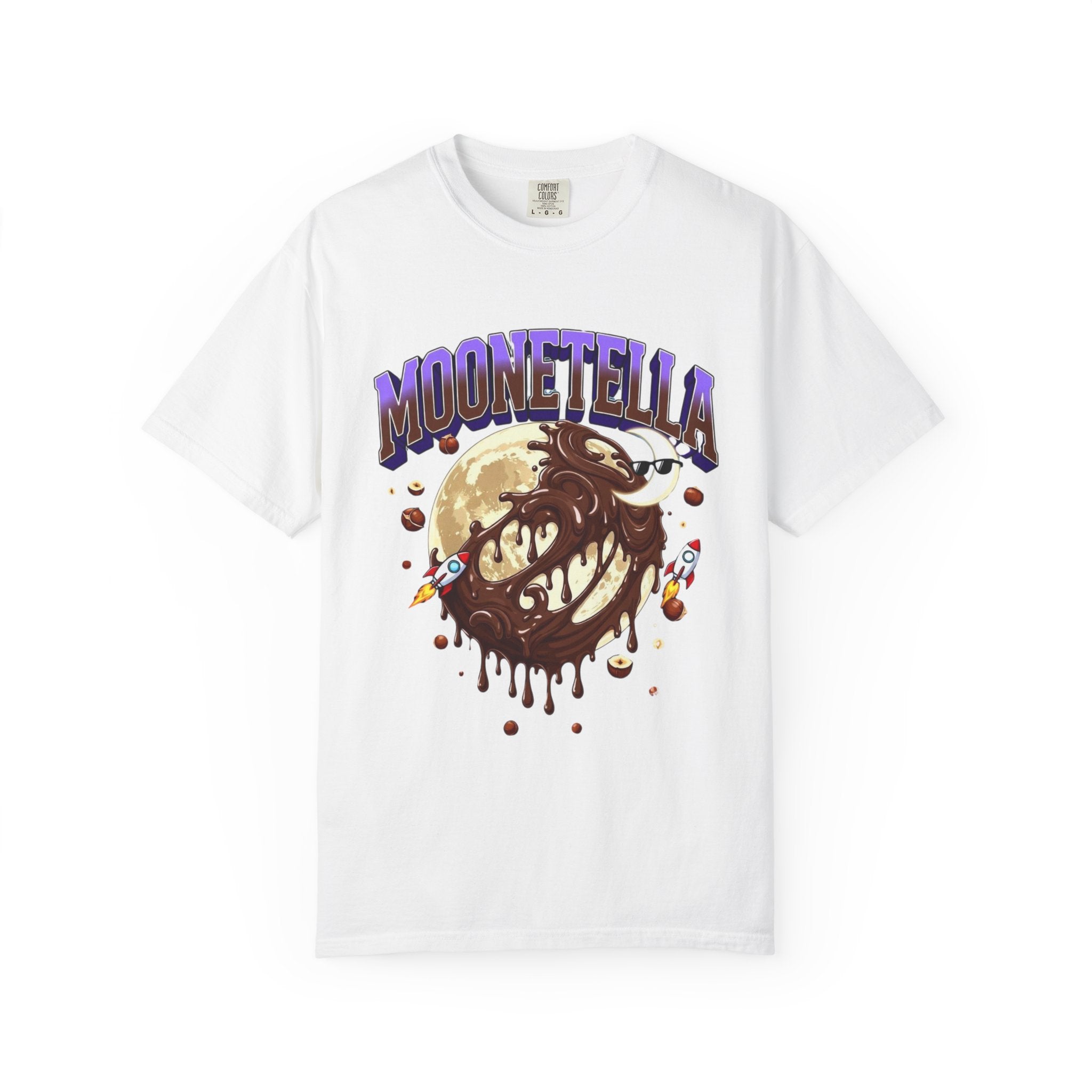 Moonetella T-Shirt — Retro Space Chocolate Moon Graphic Tee (Artemis II Mission Tribute)
