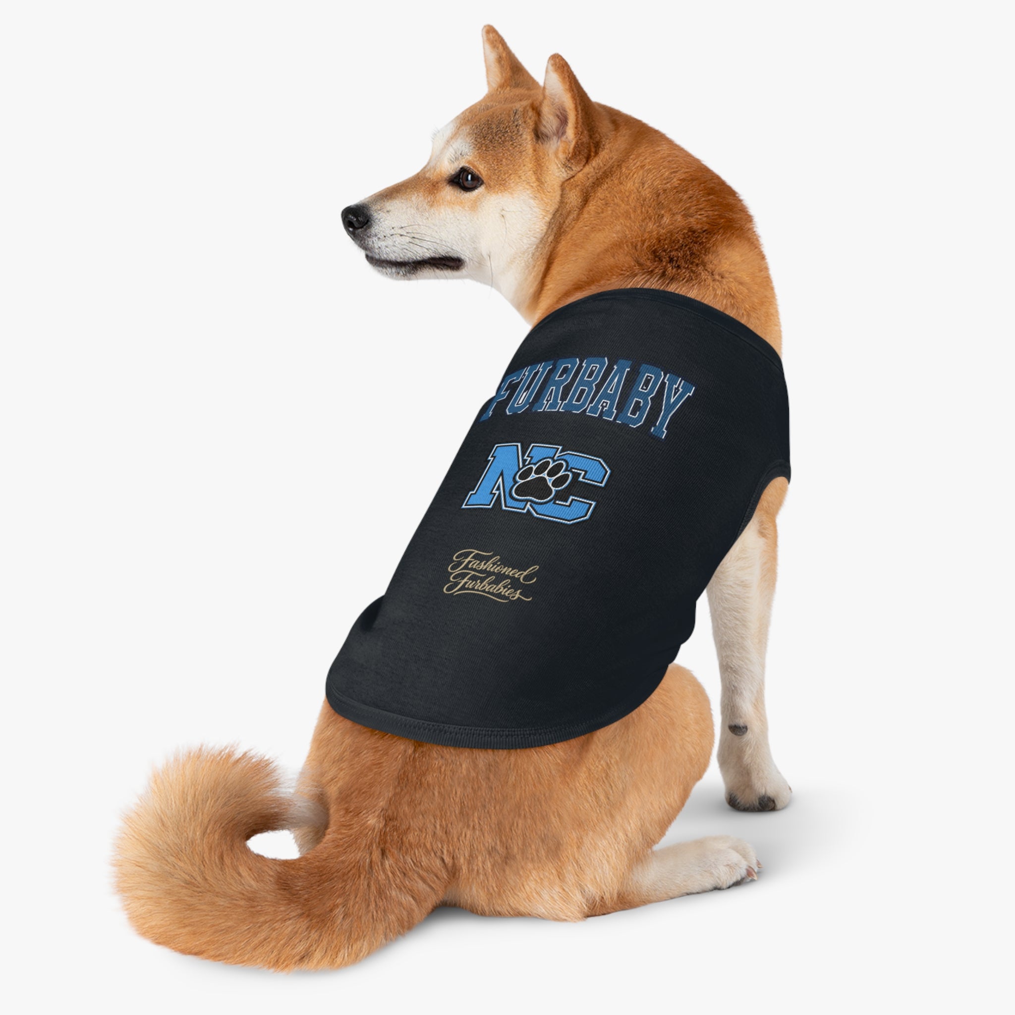 Furbaby NC Paw Print Pet Tank — Nort Carolina Cute College-Style Dog Shirt