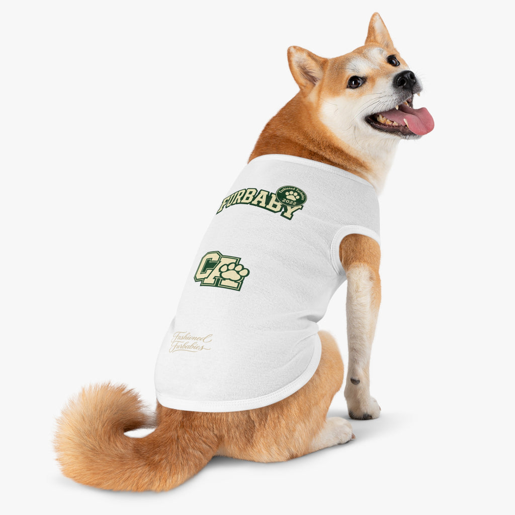 California Furbaby Varsity Pet Tank Top – Retro Collegiate Paw Club Dog Shirt