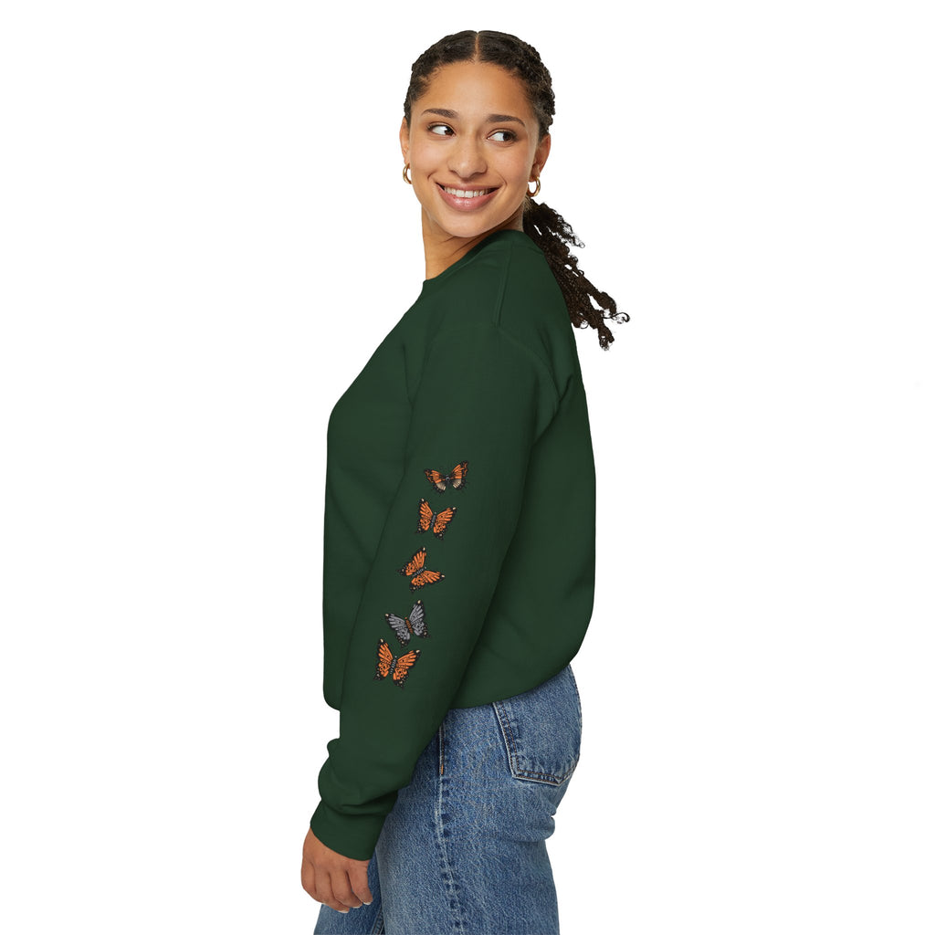 Orange Butterflies Multiple Sclerosis Awareness Sweatshirt