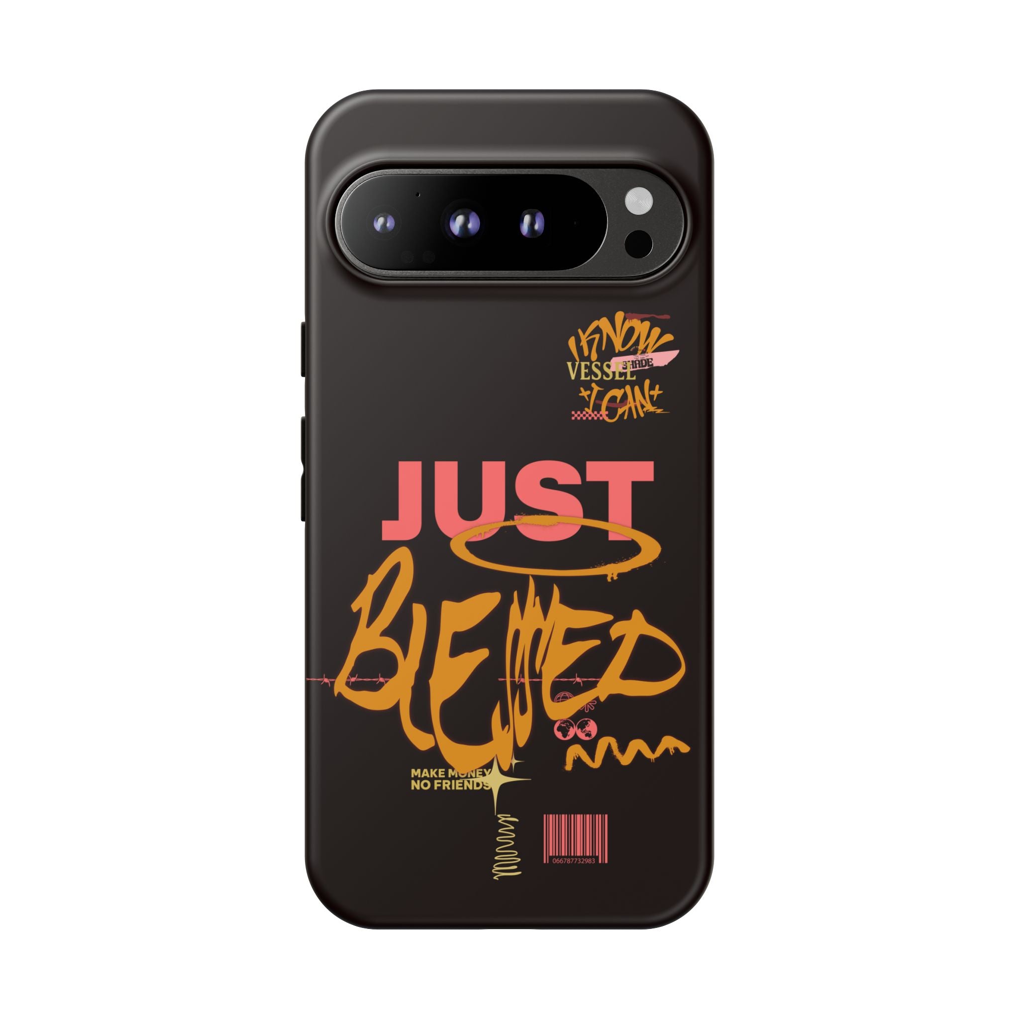 "Just Blessed" Bold Graffiti Typographic Protective Phone Case