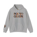 Black Graphic Hoodie — "Rooted in Culture" African Kente Inspired and USA pattern Pullover