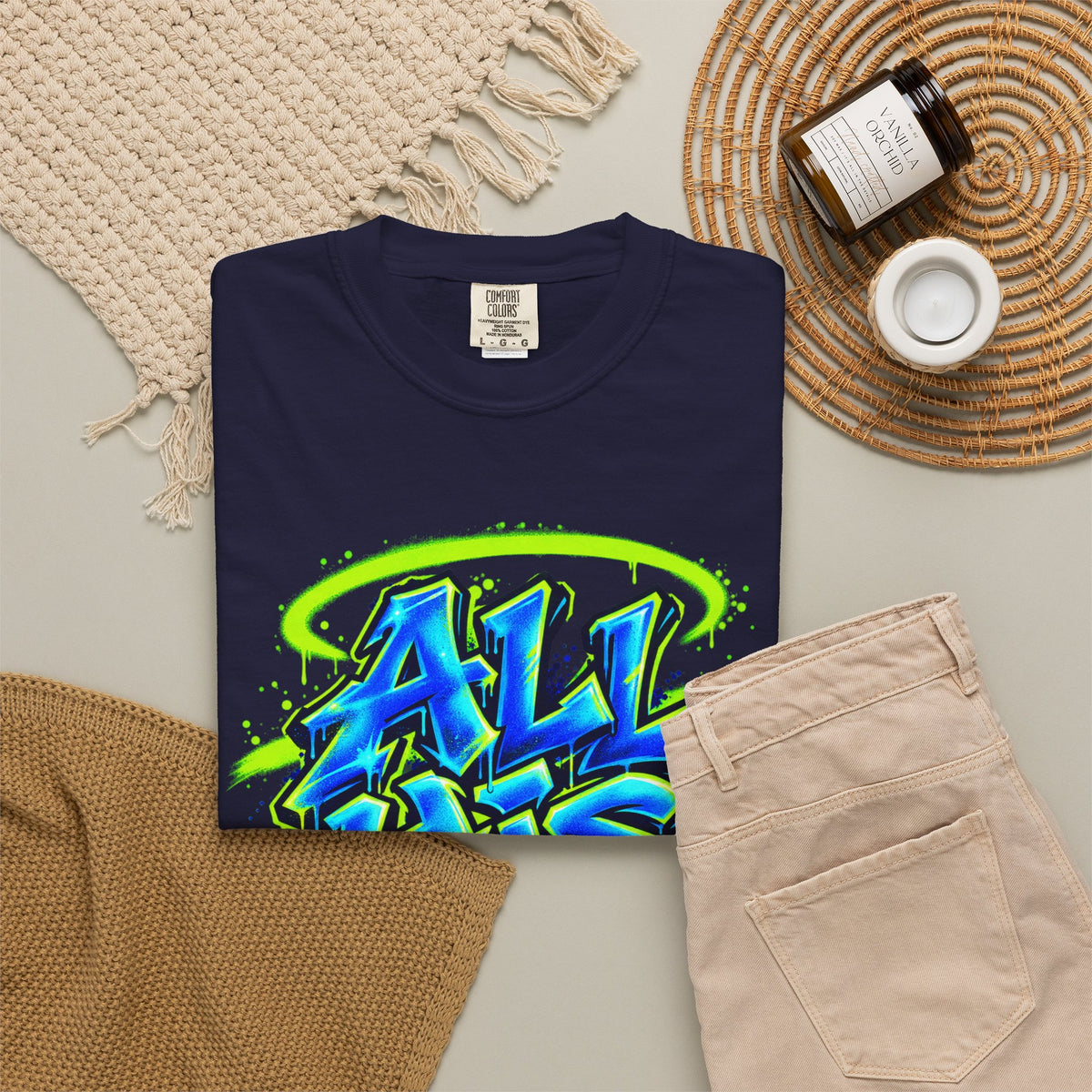 All His Graffiti T-Shirt — Psalm 50:10 Inspirational Christian Tee