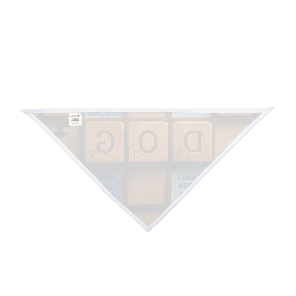 Scrabble Tile 'DOG' Pet Bandana — Vintage Game Night Dog Bandana