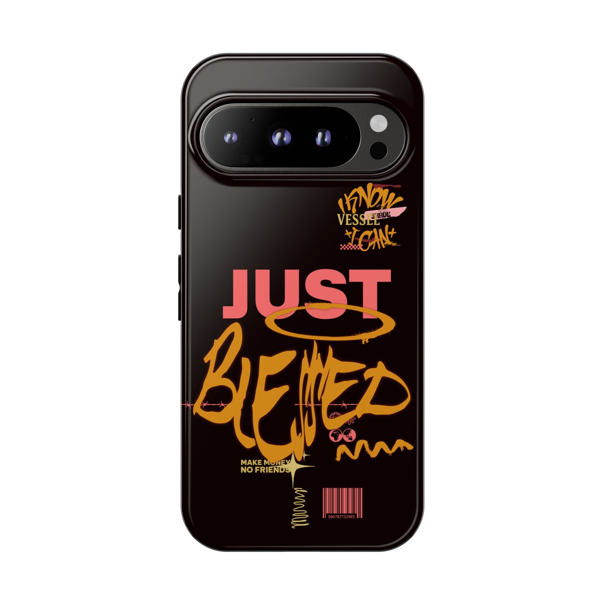 "Just Blessed" Bold Graffiti Typographic Protective Phone Case