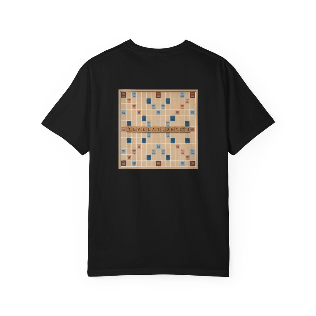 Unisex Garment-Dyed T-Shirt - Scrabble Revelations Game Board Set Gift