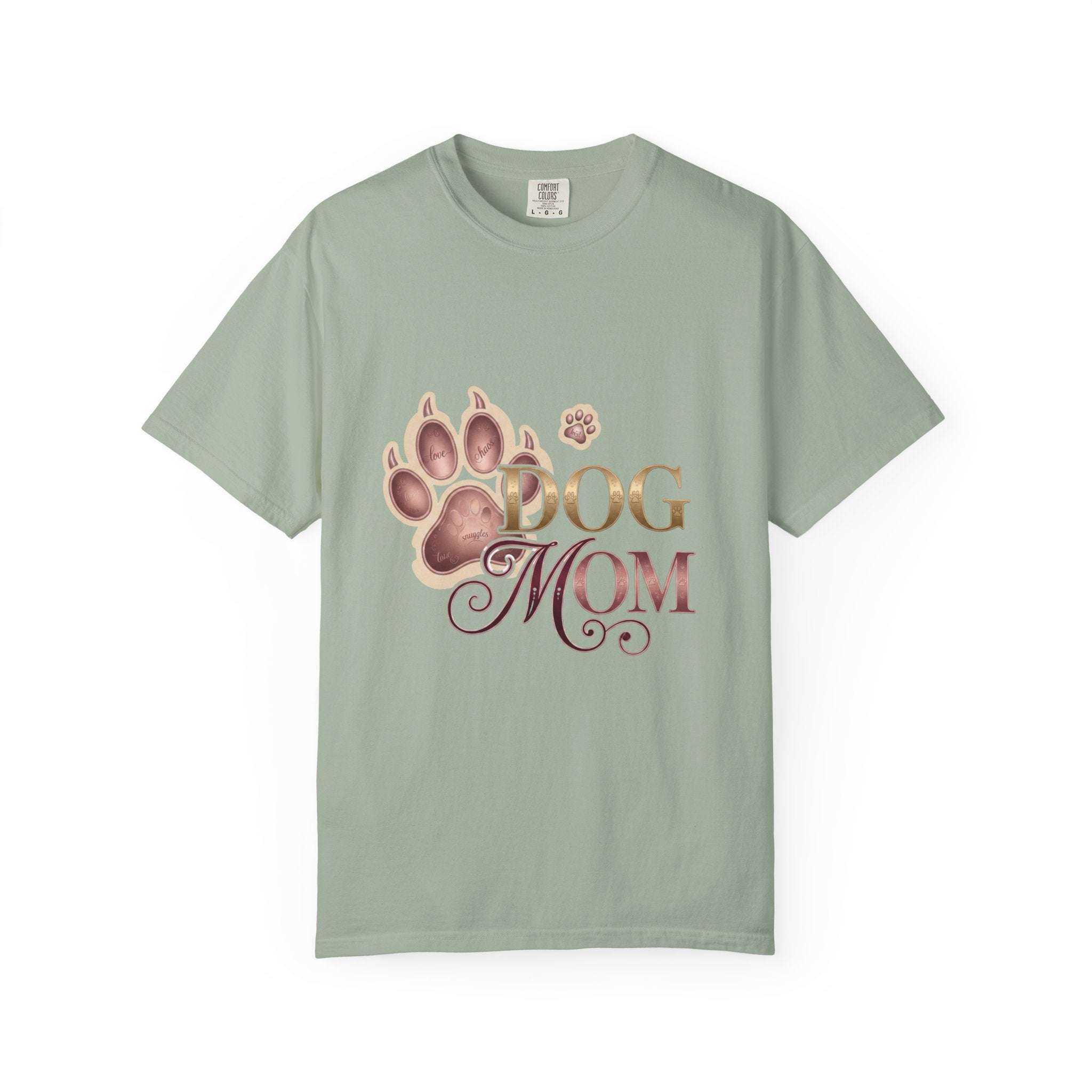 Dog Mom T-Shirt – Floral Pitbull Design, "Dog Mom" Graphic Tee for Pet Lovers