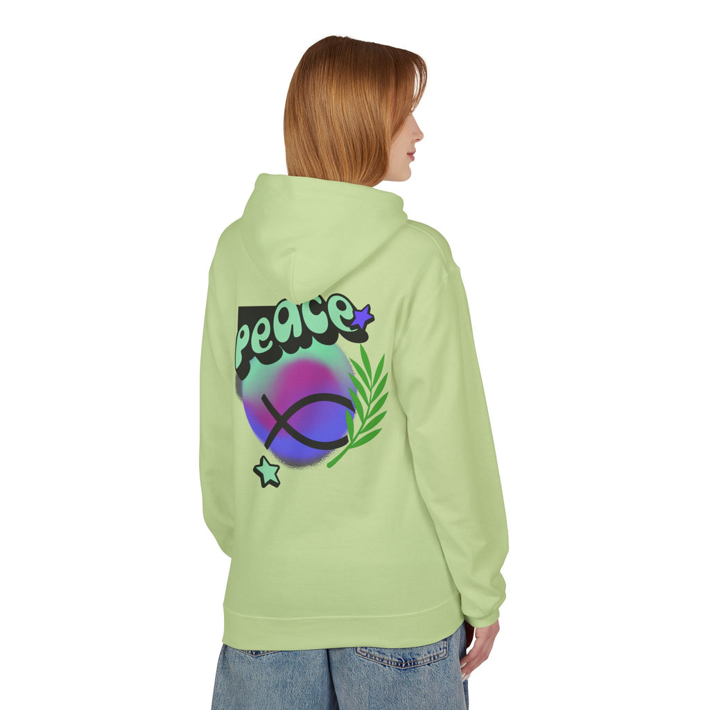 Peace Vibes Hoodie — 'Peace' Graphic Pullover (1995 Retro Earth Design)