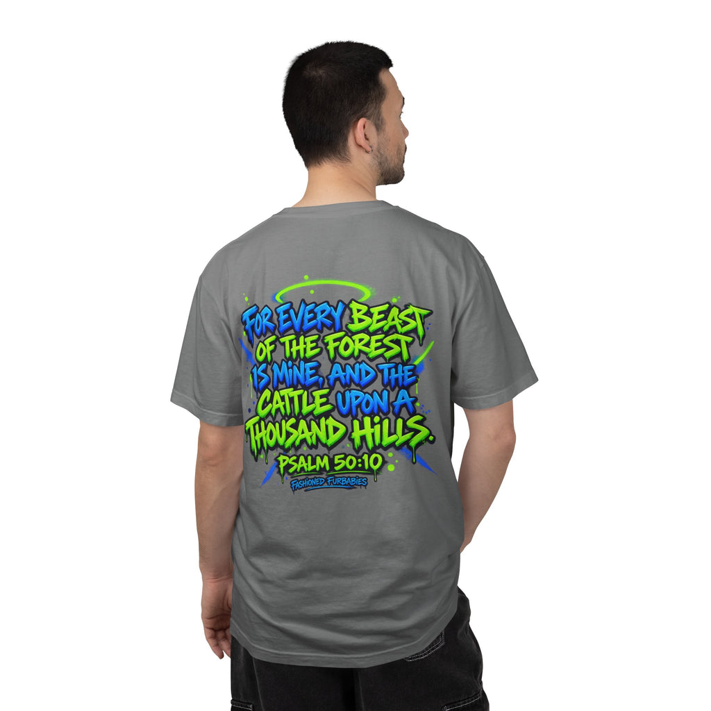 All His Graffiti T-Shirt — Psalm 50:10 Inspirational Christian Tee