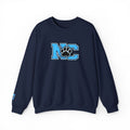 NC Paw Letterman Crewneck Sweatshirt —North Carolina Vintage School Spirit
