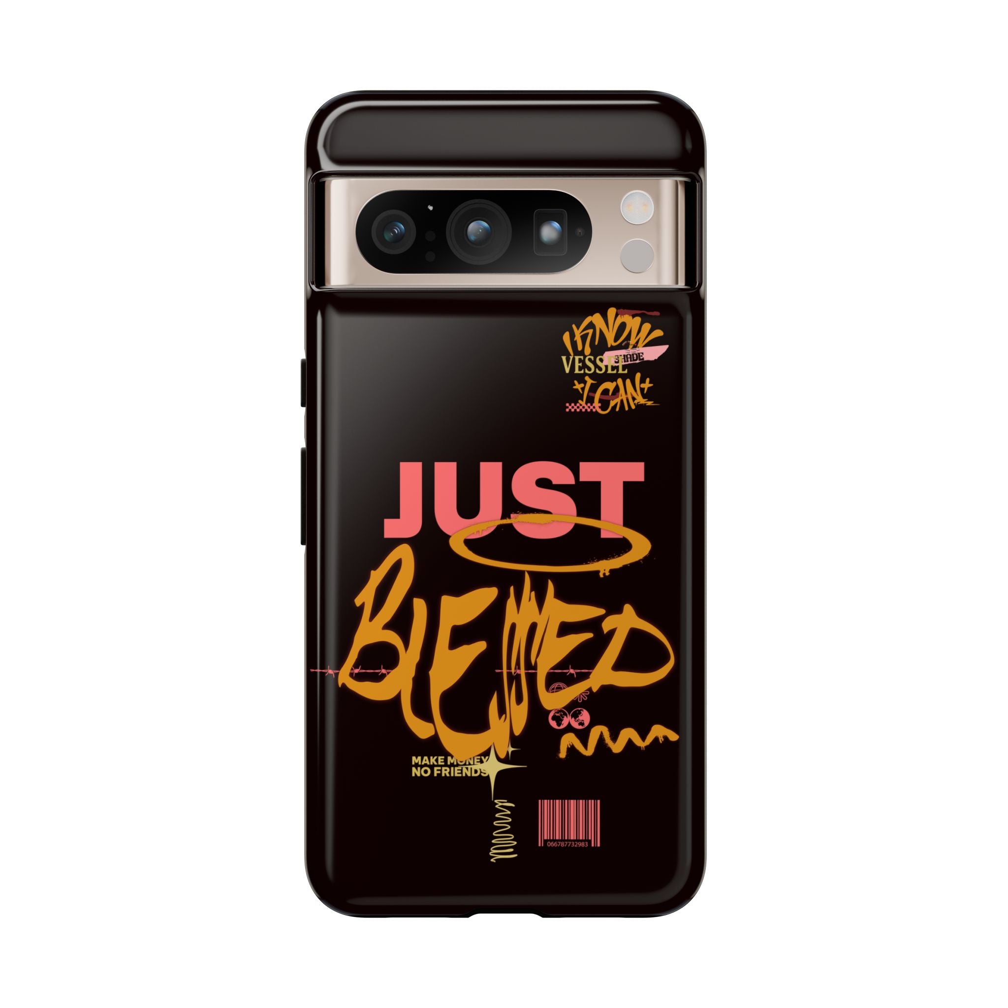 "Just Blessed" Bold Graffiti Typographic Protective Phone Case