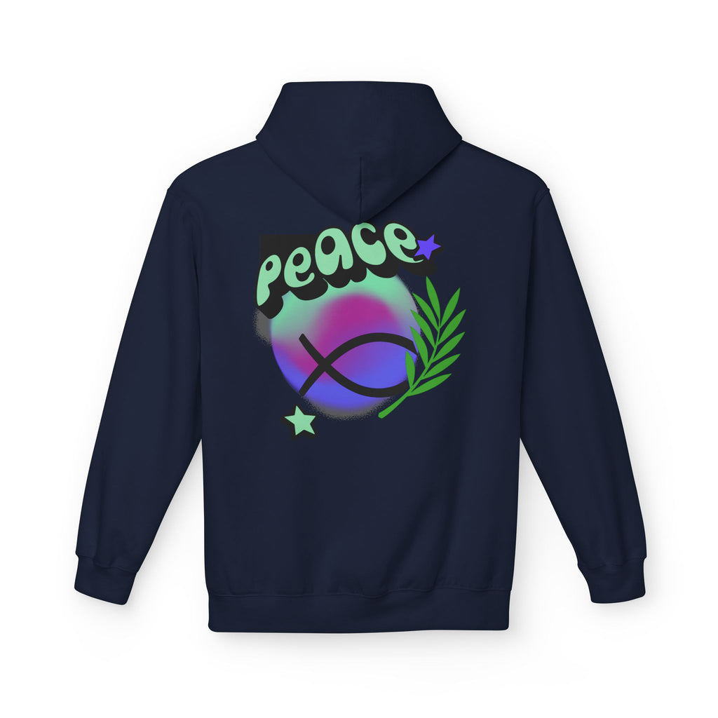 Peace Vibes Hoodie — 'Peace' Graphic Pullover (1995 Retro Earth Design)