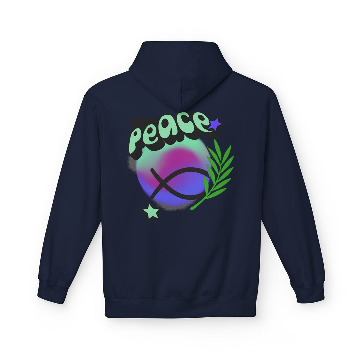 Peace Vibes Hoodie — 'Peace' Graphic Pullover (1995 Retro Earth Design)