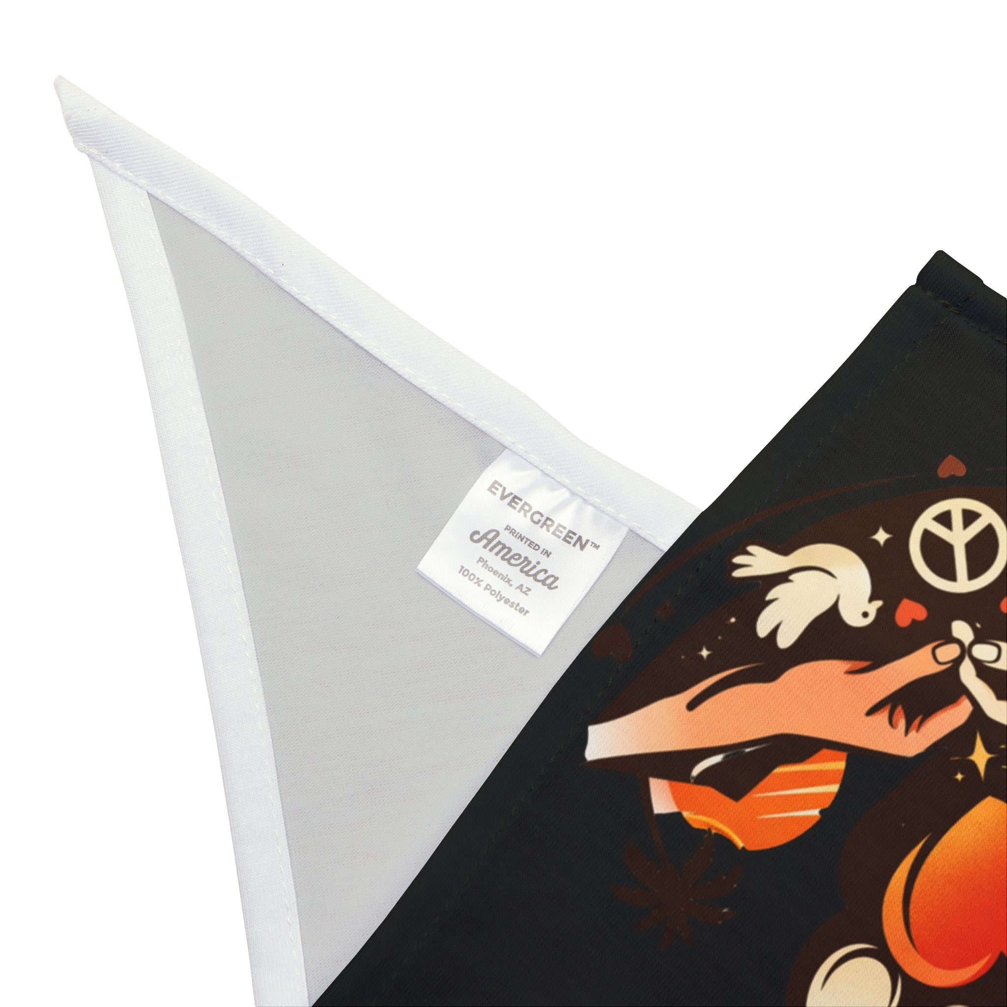 Pet Bandana — "Paw Love" Retro Beach Paw Print Bandana for Dogs & Cats