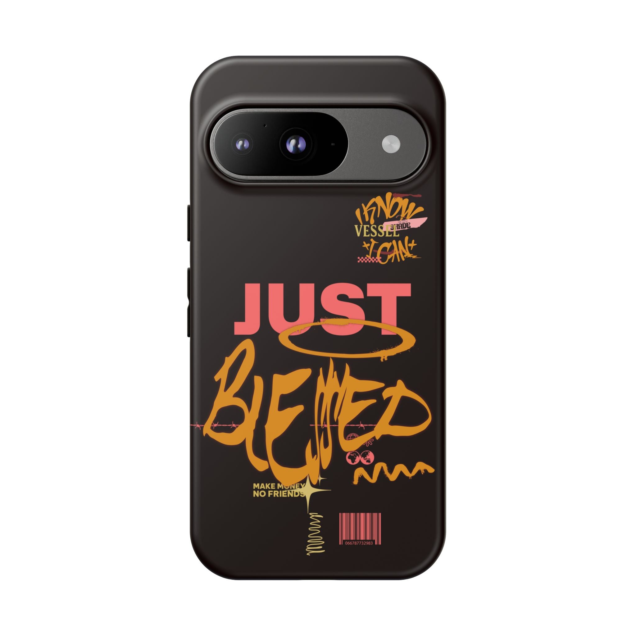 "Just Blessed" Bold Graffiti Typographic Protective Phone Case
