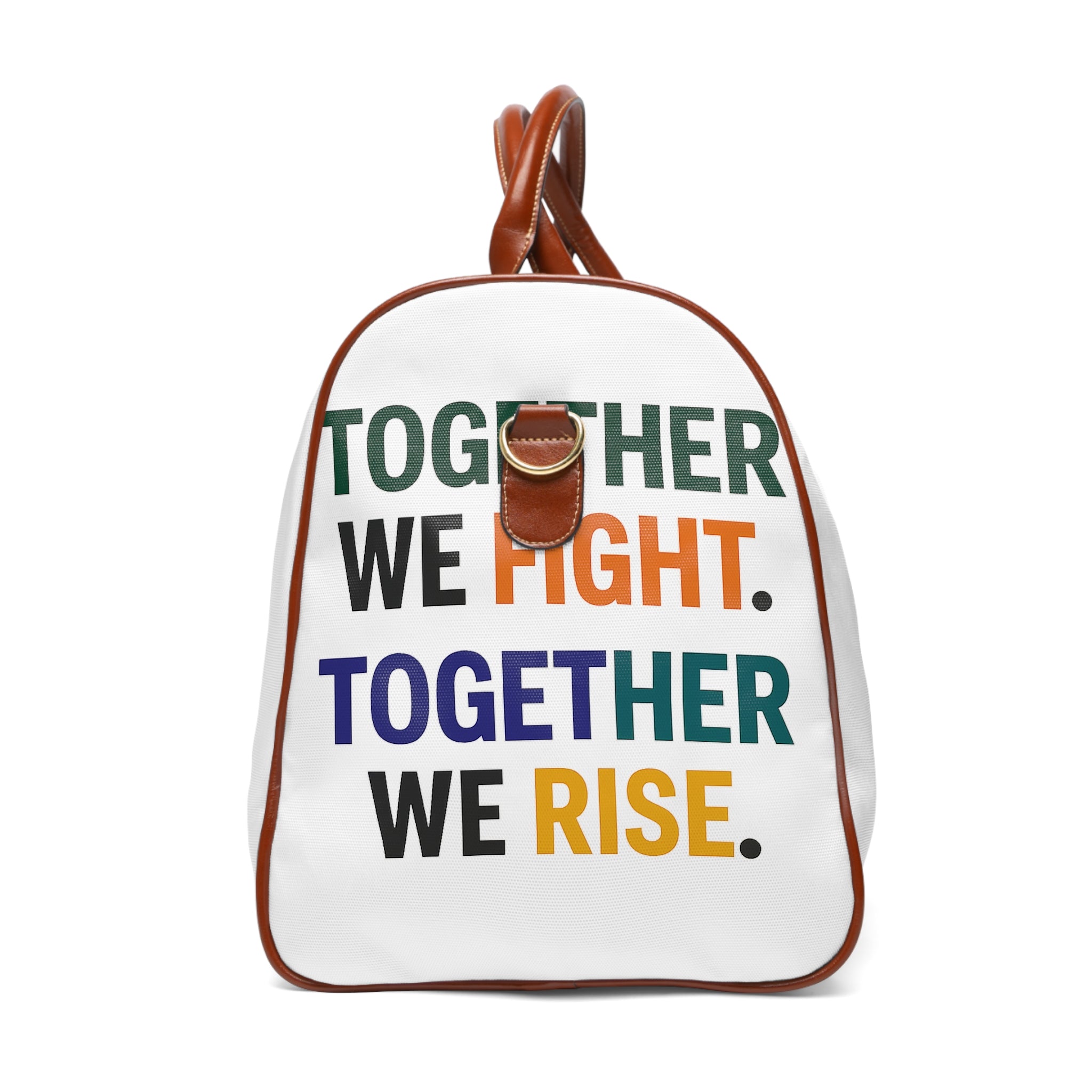 Multiple Sclerosis Awareness Waterproof Travel Bag — Monarch Butterfly Accent